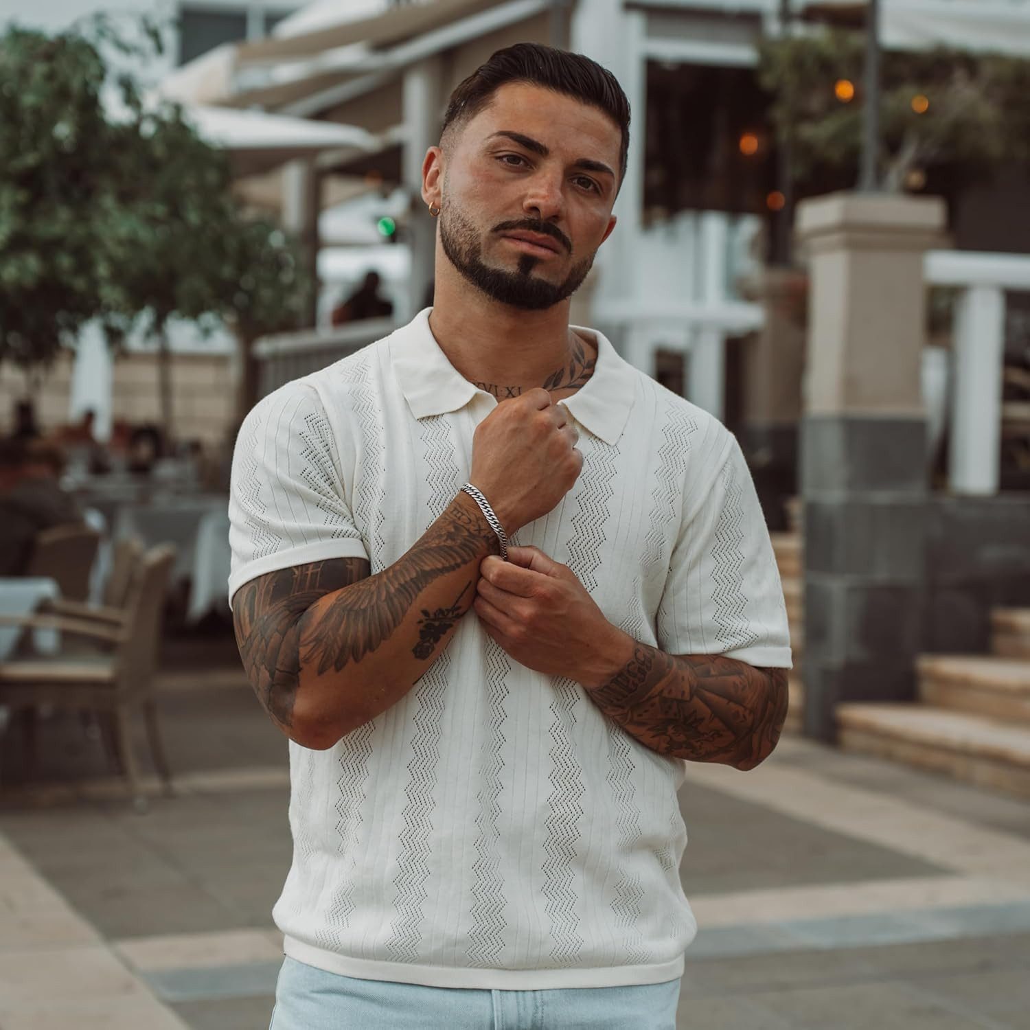 SERASAR Armband Edelstahlarmband für Herren "Cuban" Chirurgenstahl 316L, Wasserdicht, Waterproof