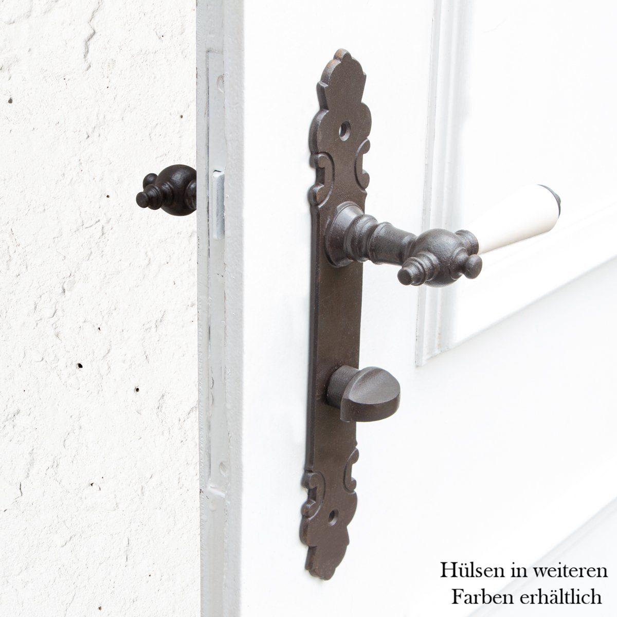 Antikas Türbeschlag Drückergarnitur für Zimmertüren - WC Verschluss - Porzellangriff
