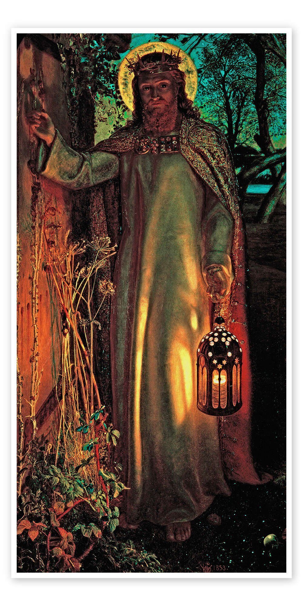 Posterlounge Poster William Holman Hunt, Das Licht der Welt, Malerei