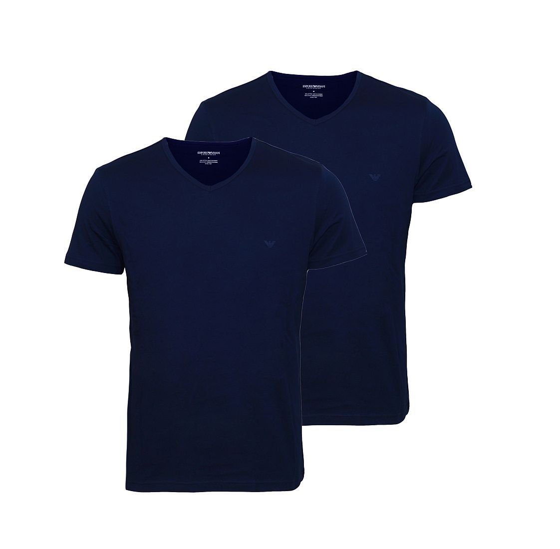 Emporio Armani T-Shirt T-Shirt 2er Pack T-Shirts V-Ausschnitt (2-tlg) navy | Unterhemden