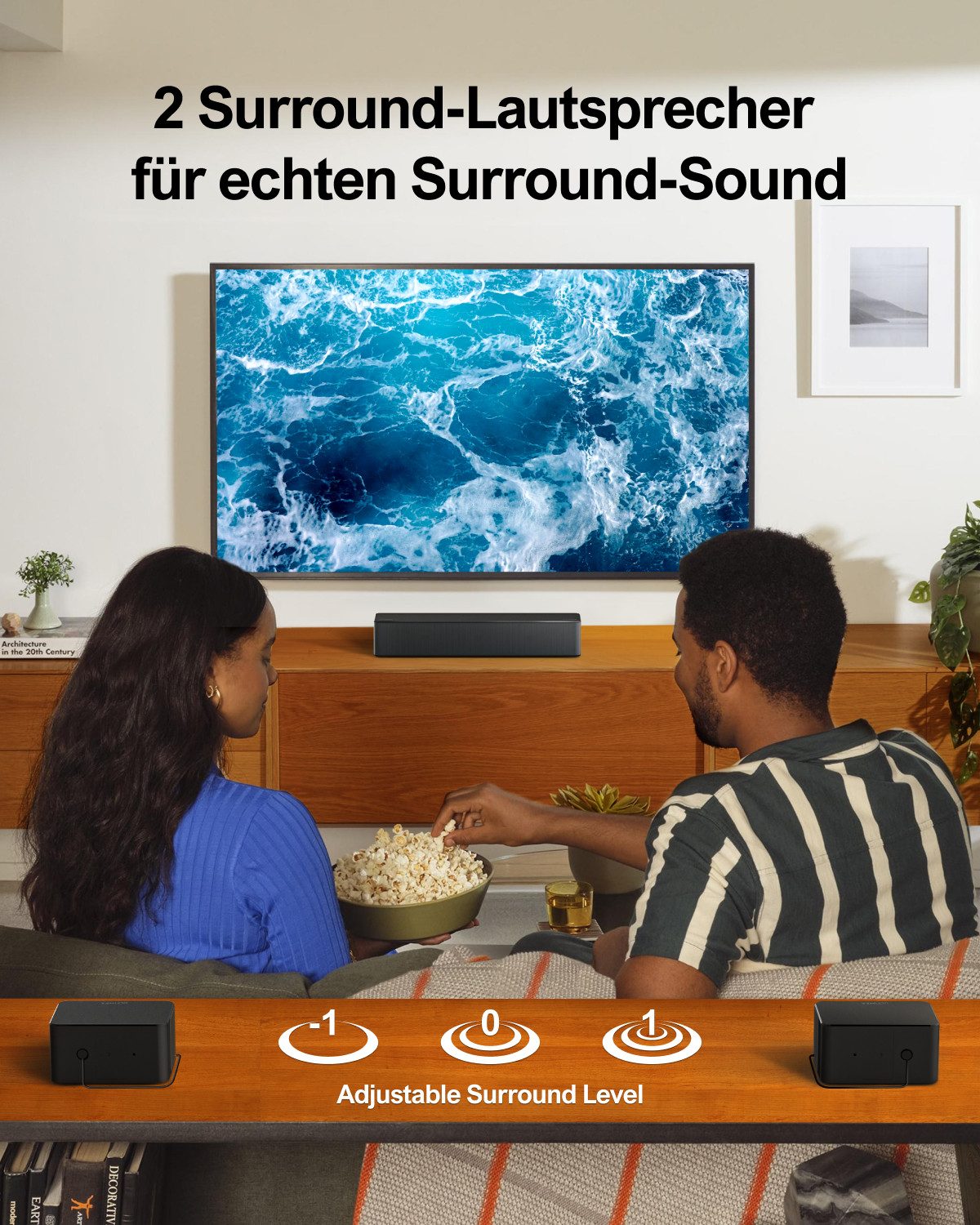 Ultimea Poseidon M4T Soundbar 5.1 Dolby Atmos (410 W, 3D Surround Sound TV Lautsprecher für Heimkino mit einstellbarem Bass) – Bild 4 von 5