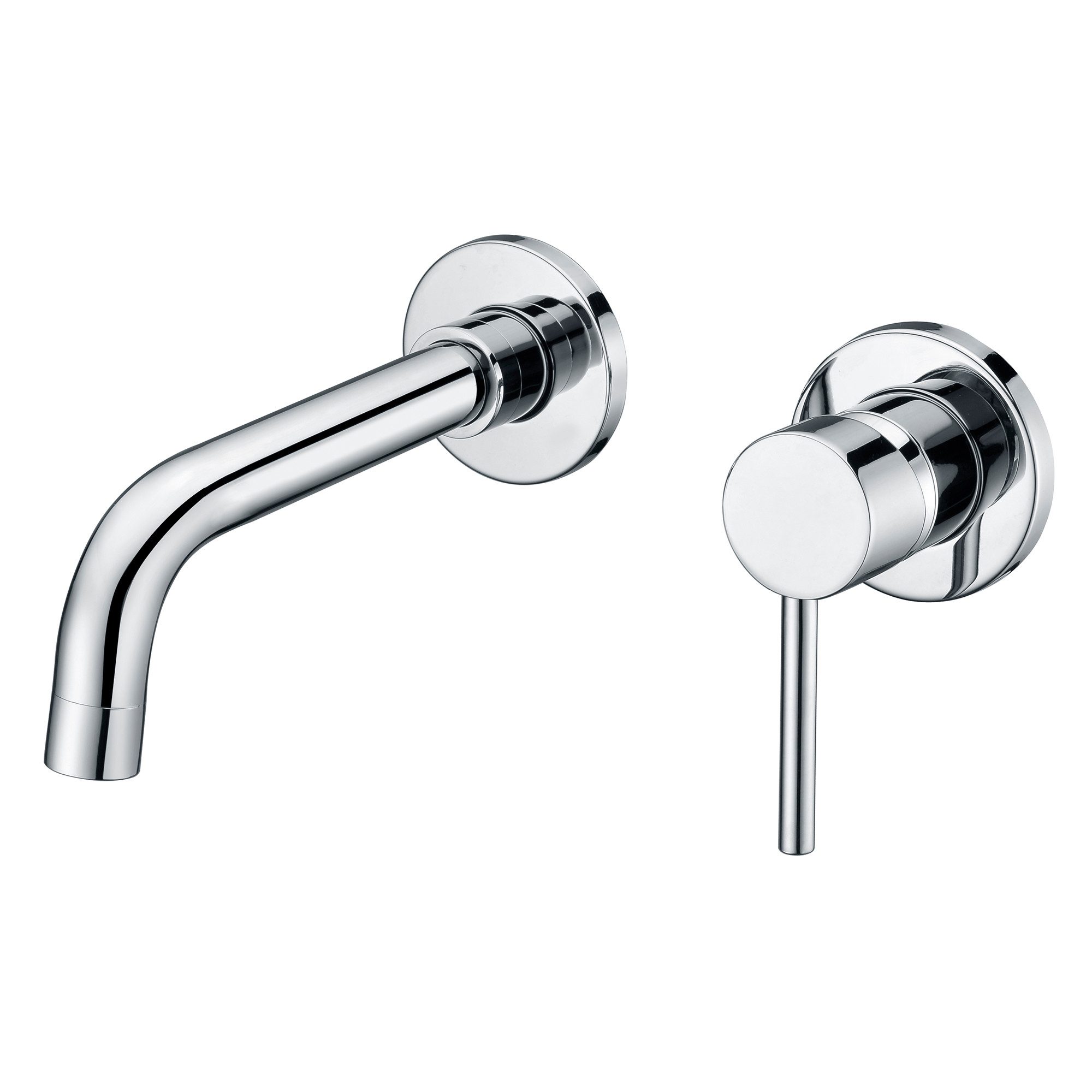 WISTUM Waschtischarmatur wasserhahn unterputz (mischbatterie) Einhebel-Wandeinbauarmatur Chrom