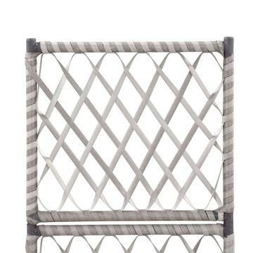 DOTMALL Hochbeet Hochbeet mit Rankgitter 1 Topf 30x30x107 cm Poly Rattan Grau