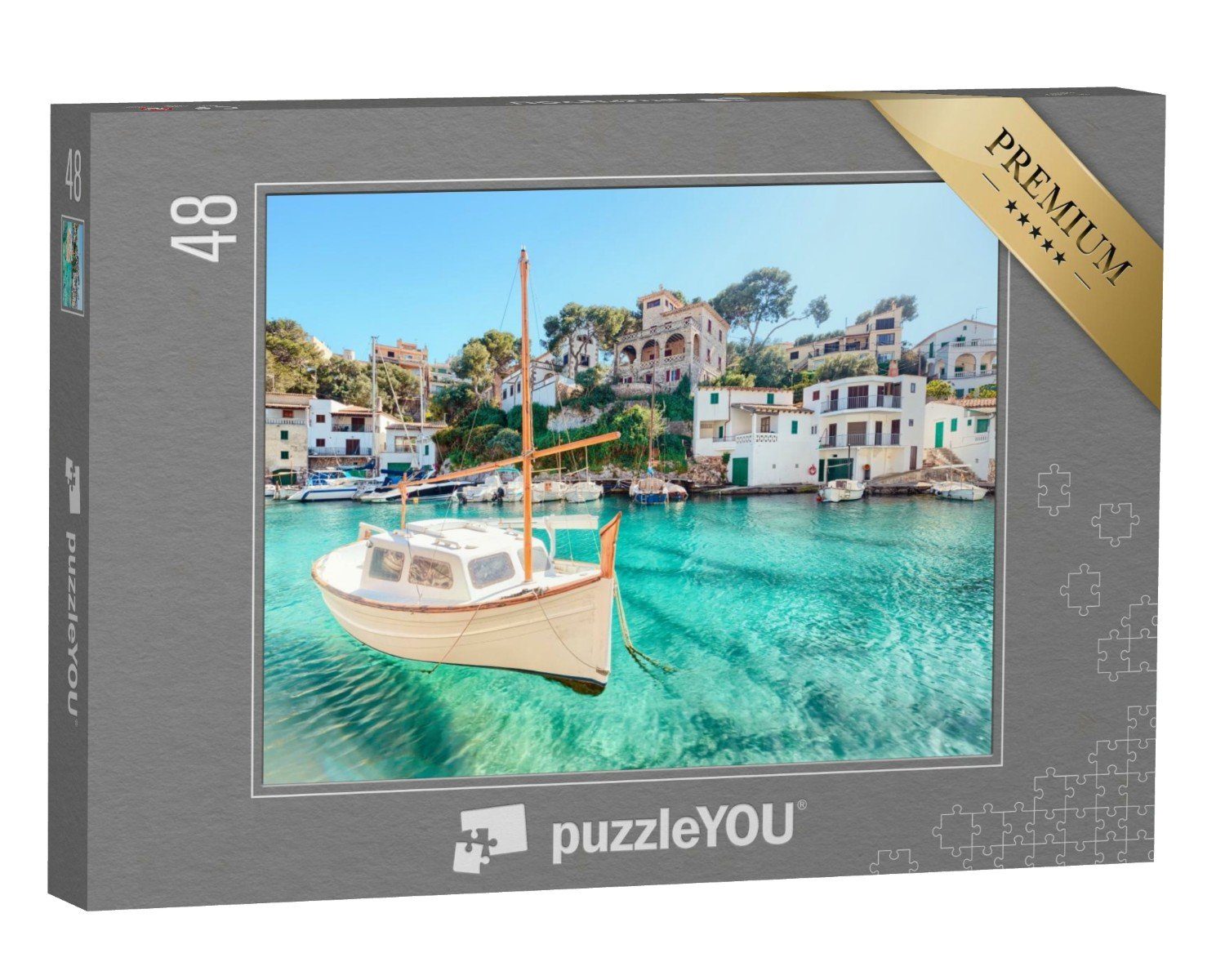 puzzleYOU Puzzle Idyllische Cala Figuera, Mallorca, Spanien, 48  Puzzleteile, puzzleYOU-Kollektionen Mallorca