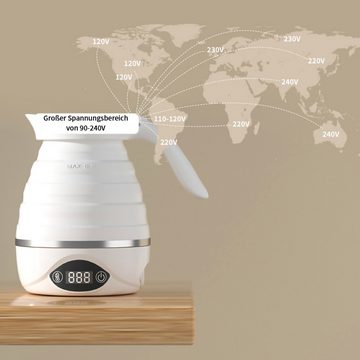 yozhiqu Reise-Wasserkocher Klappbarer Wasserkocher, Smart-Touch-Reisewasserkocher mit 220-V, mit Isolierung und Temperatureinstellung, 6 Isolationsstufen, 700-ml