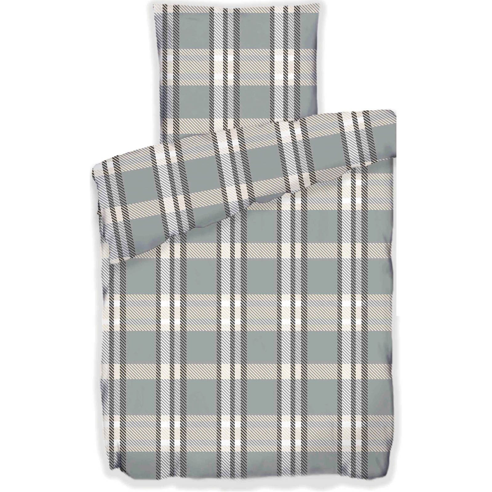 Buymax Bettwäsche Fleece Bettbezug-Set, kariert, Fleece, 2 teilig, 135x200 günstig online kaufen