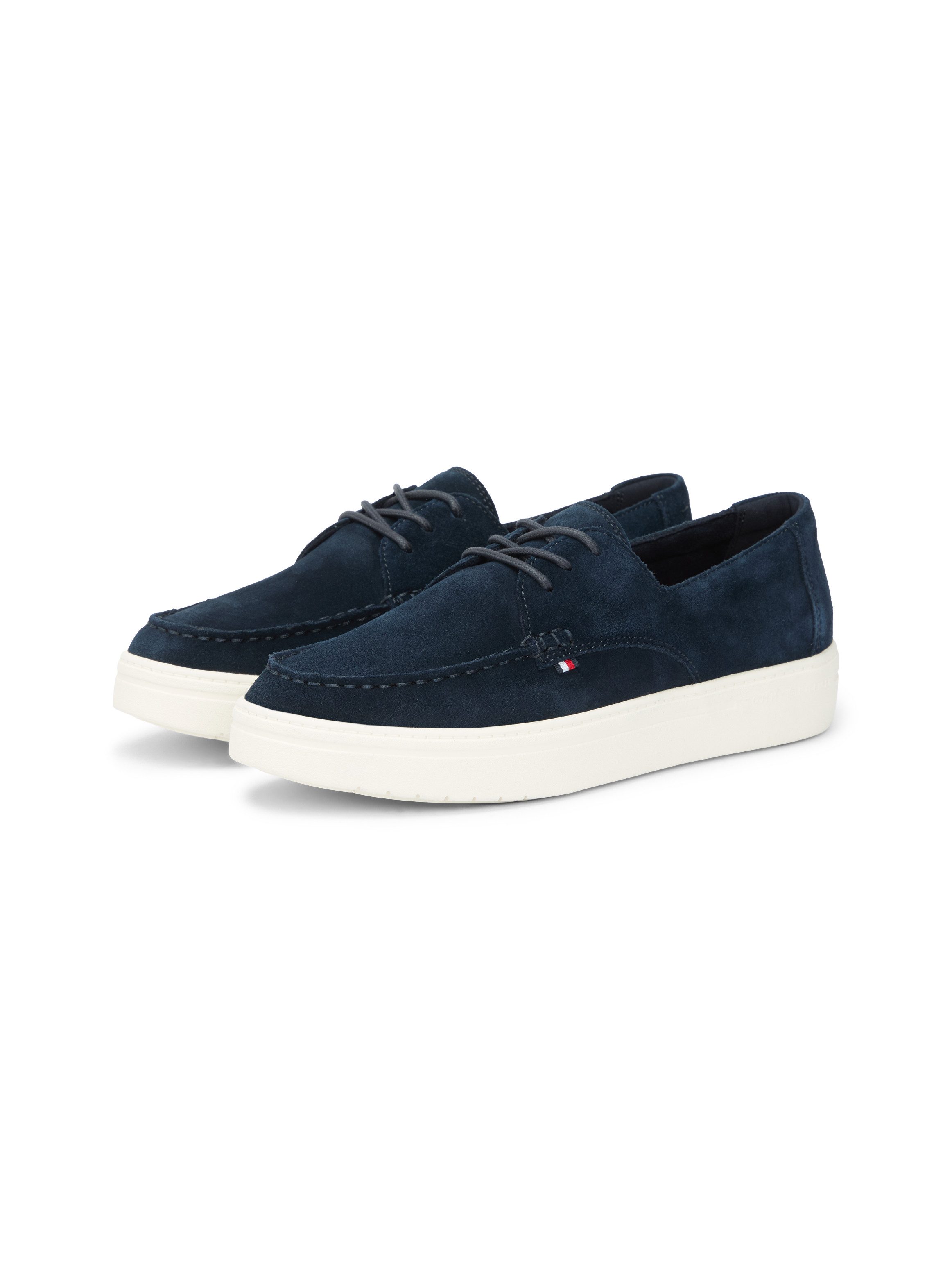 Tommy Hilfiger CASUAL SUEDE STITCH TOE HYBRID Bootsschuh Schnürschuh, Halbschuh, Freizeitschuh mit abgesteppter Ziernaht