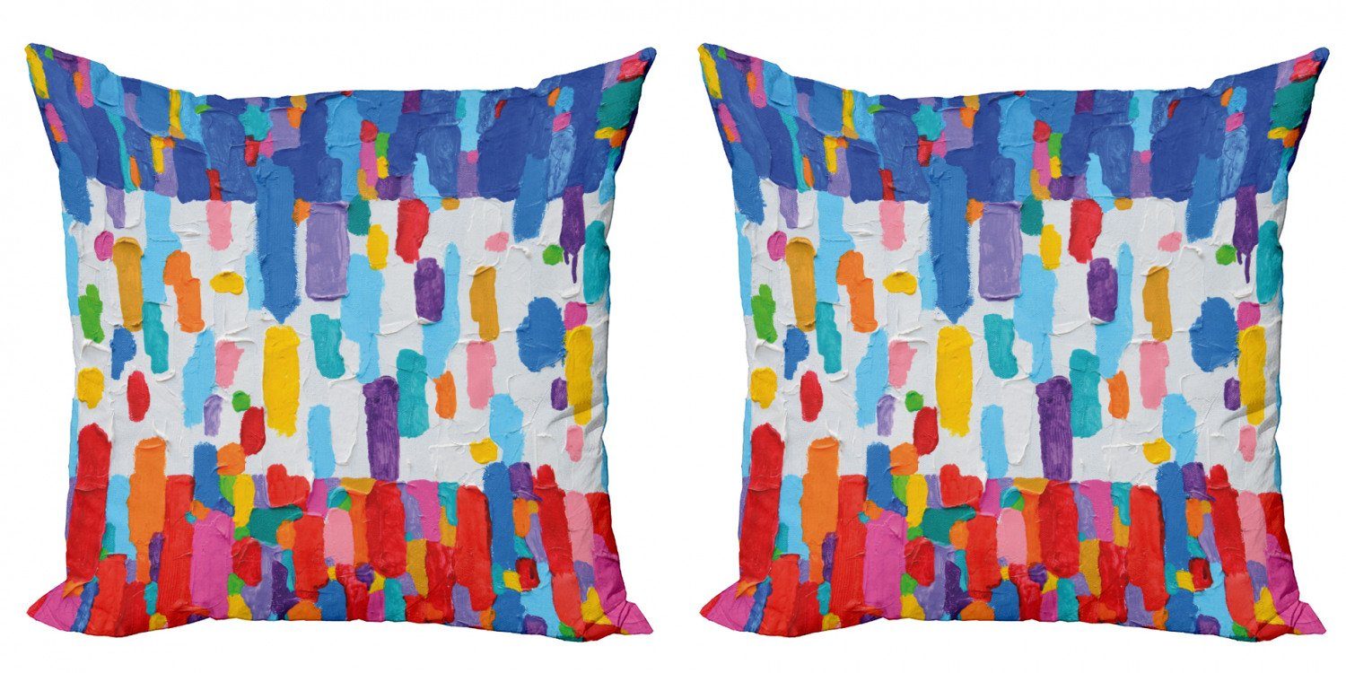 (2 Digitaldruck, Malerei Stück), Modern Accent Kunst abstrakte Abakuhaus Doppelseitiger Kissenbezüge Bunte