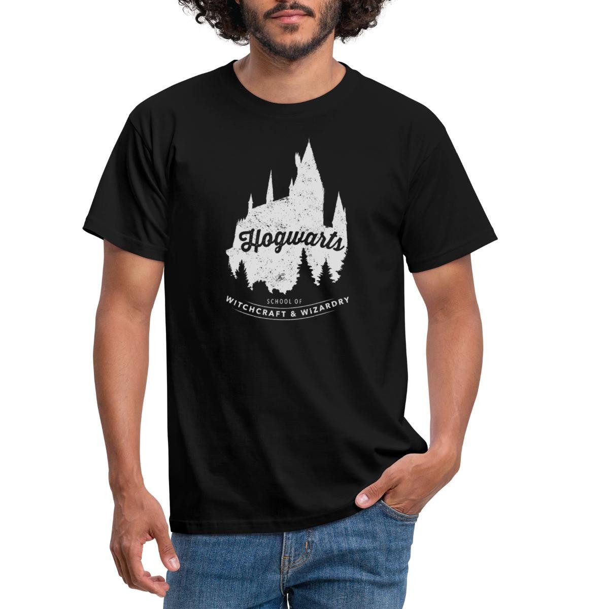 Spreadshirt T-Shirt Harry Potter Hogwarts School Schule Männer T-Shirt (1-tlg)