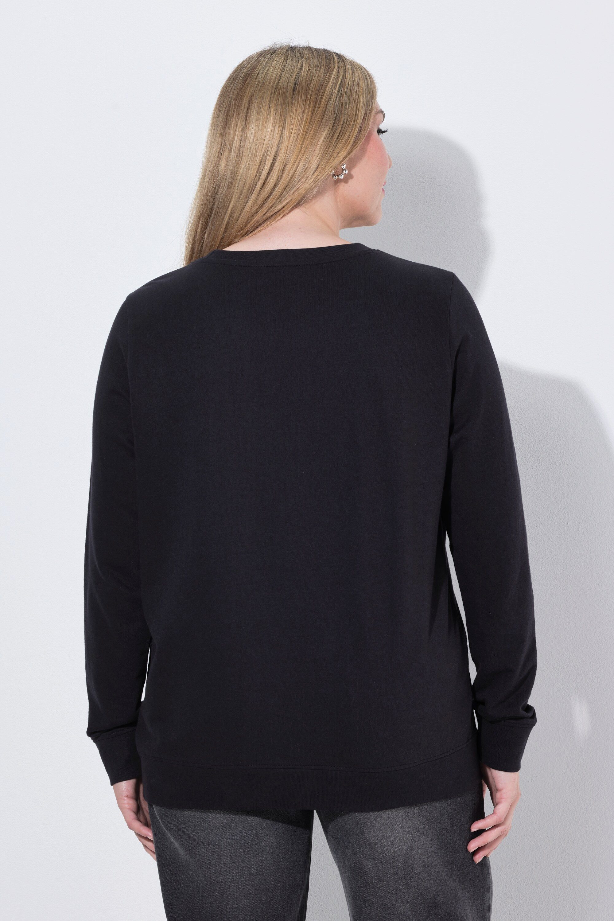 MIAMODA Sweatshirt Sweatshirt Komfort Fit kleiner Druck