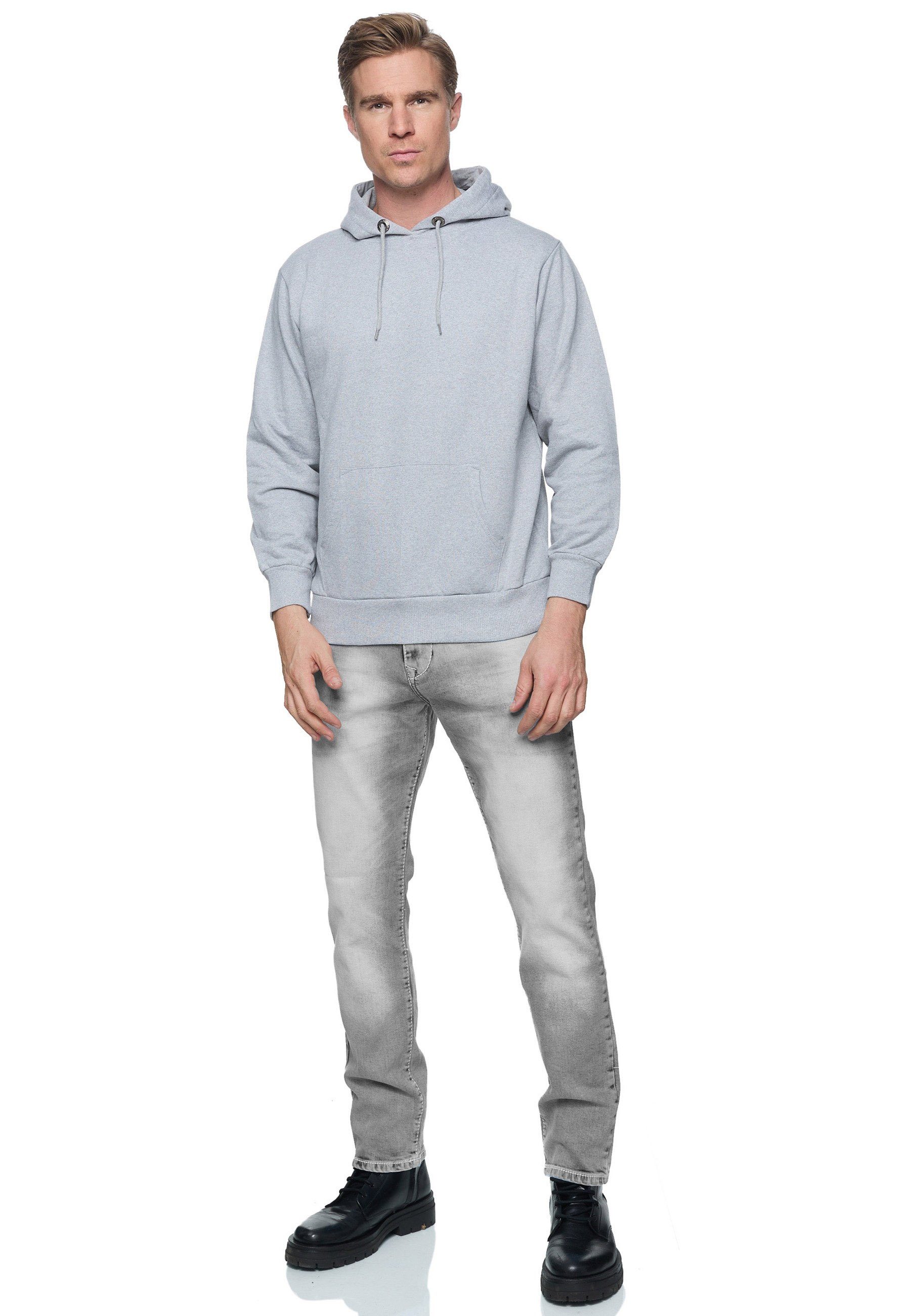 Rusty Neal Kapuzensweatshirt in bequemer Regular Fit-Passform grau
