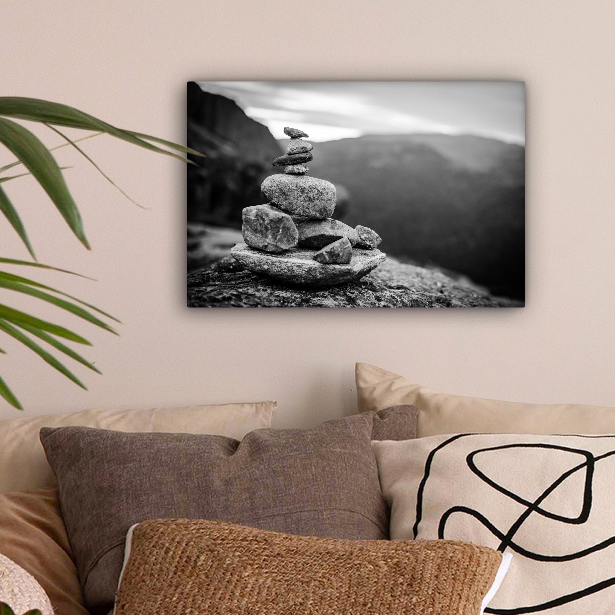 OneMillionCanvasses® Leinwandbild Balancierende Steine in Norwegen, günstig online kaufen
