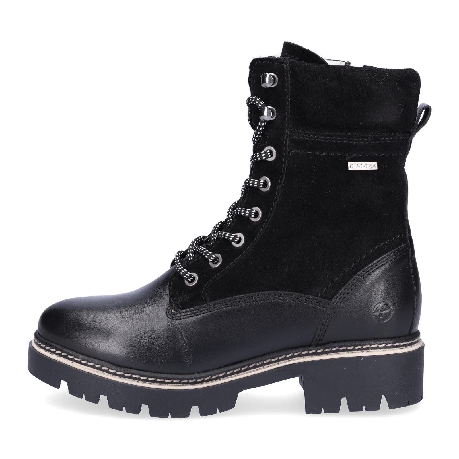 Tamaris Tamaris Damen Leder Schnürboot schwarz Schnürboots