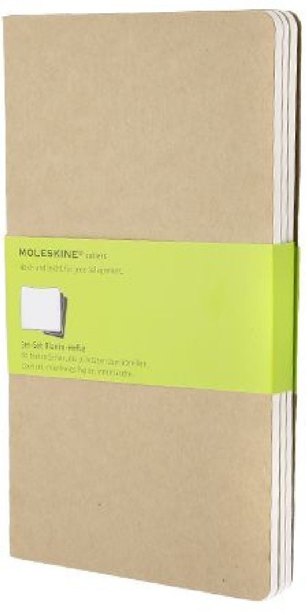 MOLESKINE Notizbuch Notizheft Cahier L A5 13x21cm VE=3 Stück blanko packpapierbraun