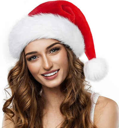 Devenirriche Schlapphut Weihnachtsmütze Santa Hat Erwachsene Nikolausmützen Weihnachts Mützen