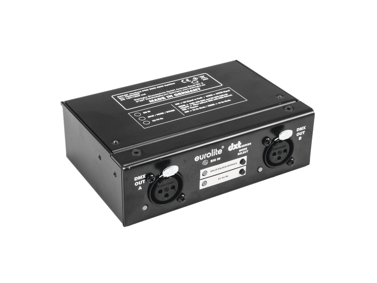 Discolicht EUROLITE DXT-SP 1in/2out PRO DMX RDM Splitter