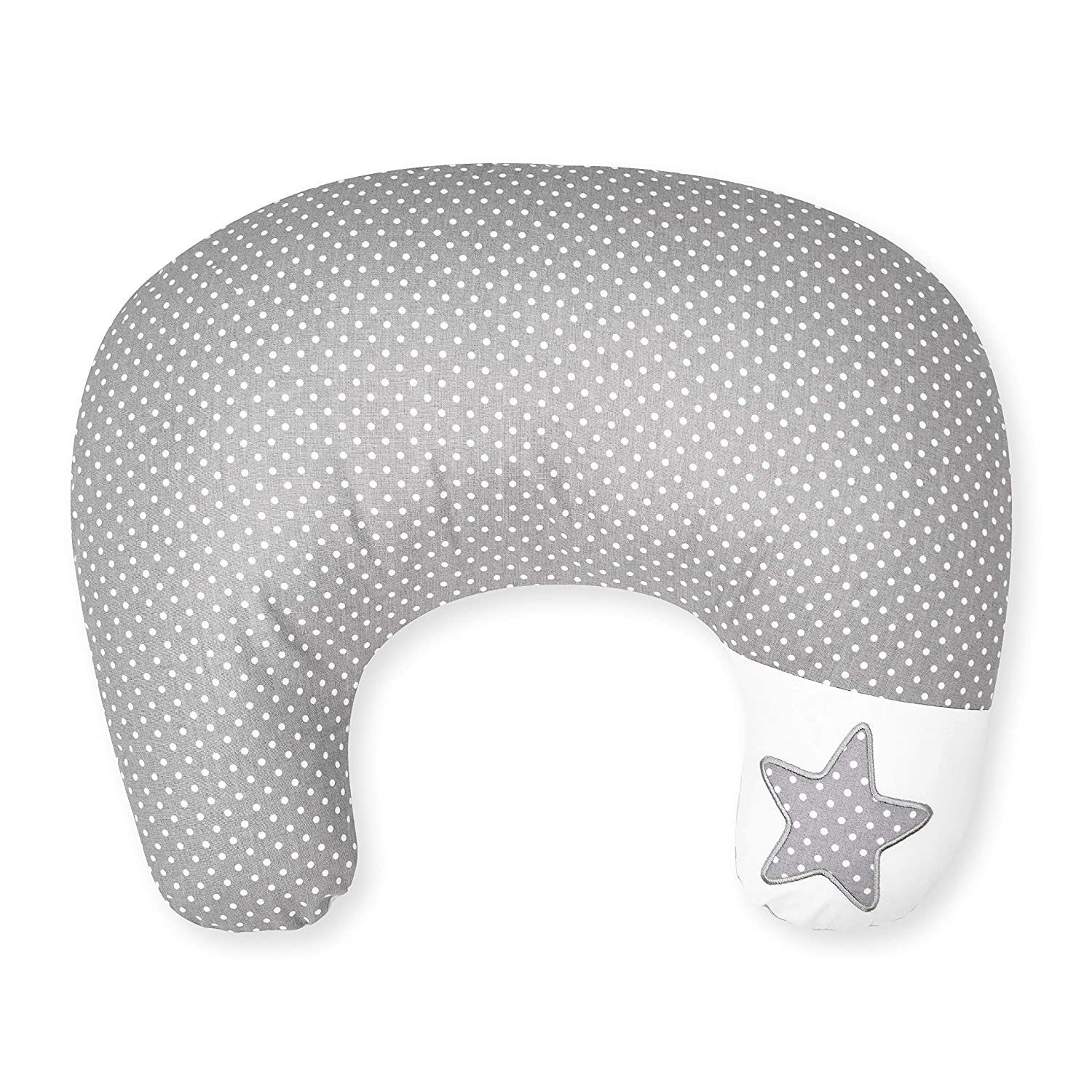 EU) hochwertiger Stillkissen Füllung Stickerei (Made Amilian Bezug mit pillow, inkl. mit pregnancy Schwangerschaftskissen (60x42 Schlafen, cm), Lagerungskissen, Seitenschläferkissen, zum in