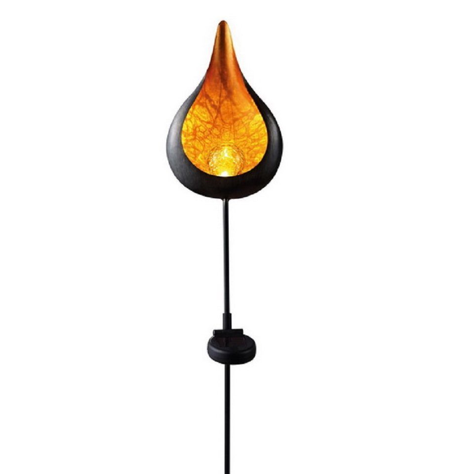 EZ SOLAR Gartenstecker Garten Vintage Dekoration Gartendeko Gartenleuchte LED Solar (zur Auswahl: Tulpe, Kerze, Flamme, Calla) inkl. Erdspieß, Lichtfarbe: warmweiß