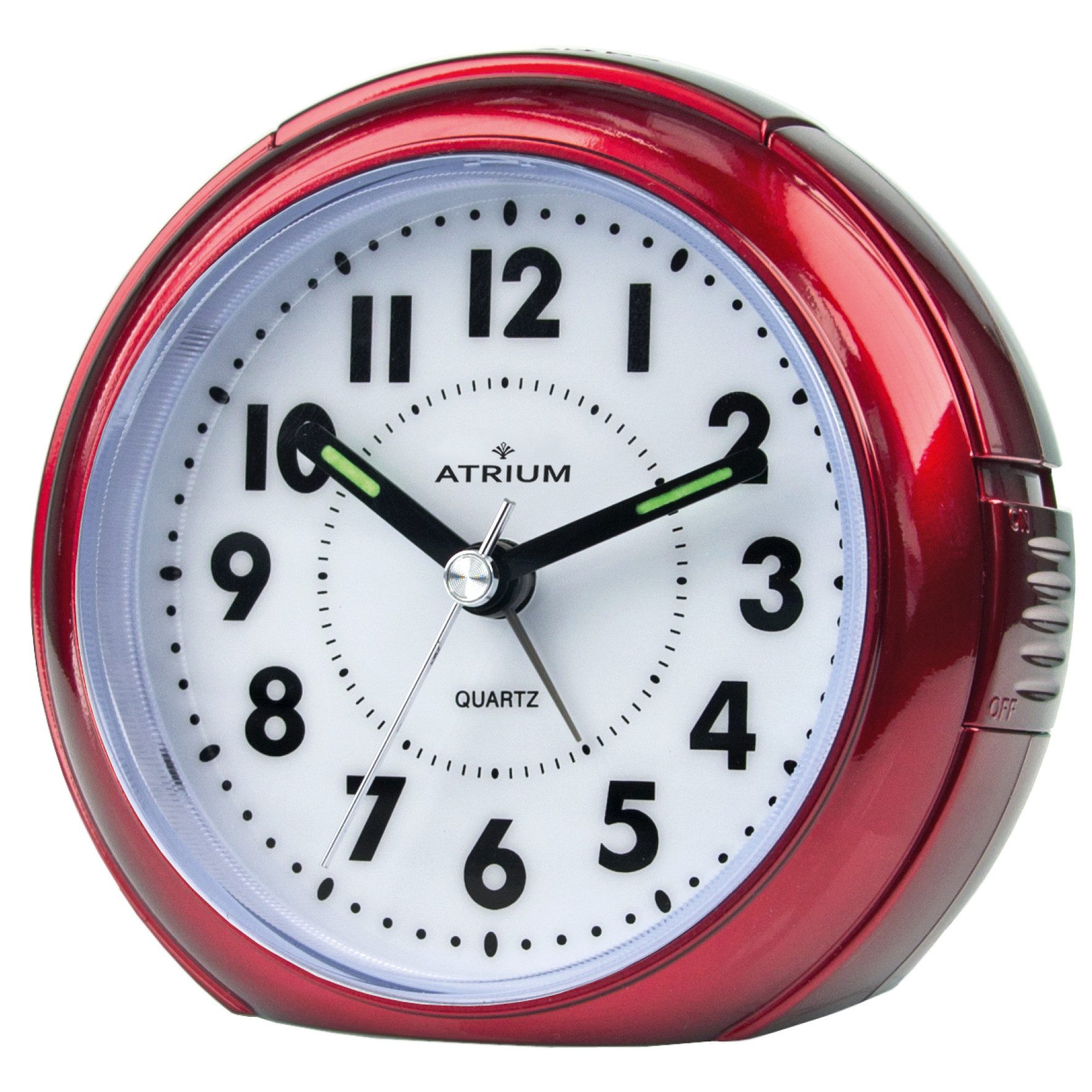 Atrium Quarzwecker A240 fließende Sekunde, Snooze, Licht, Ø 9cm