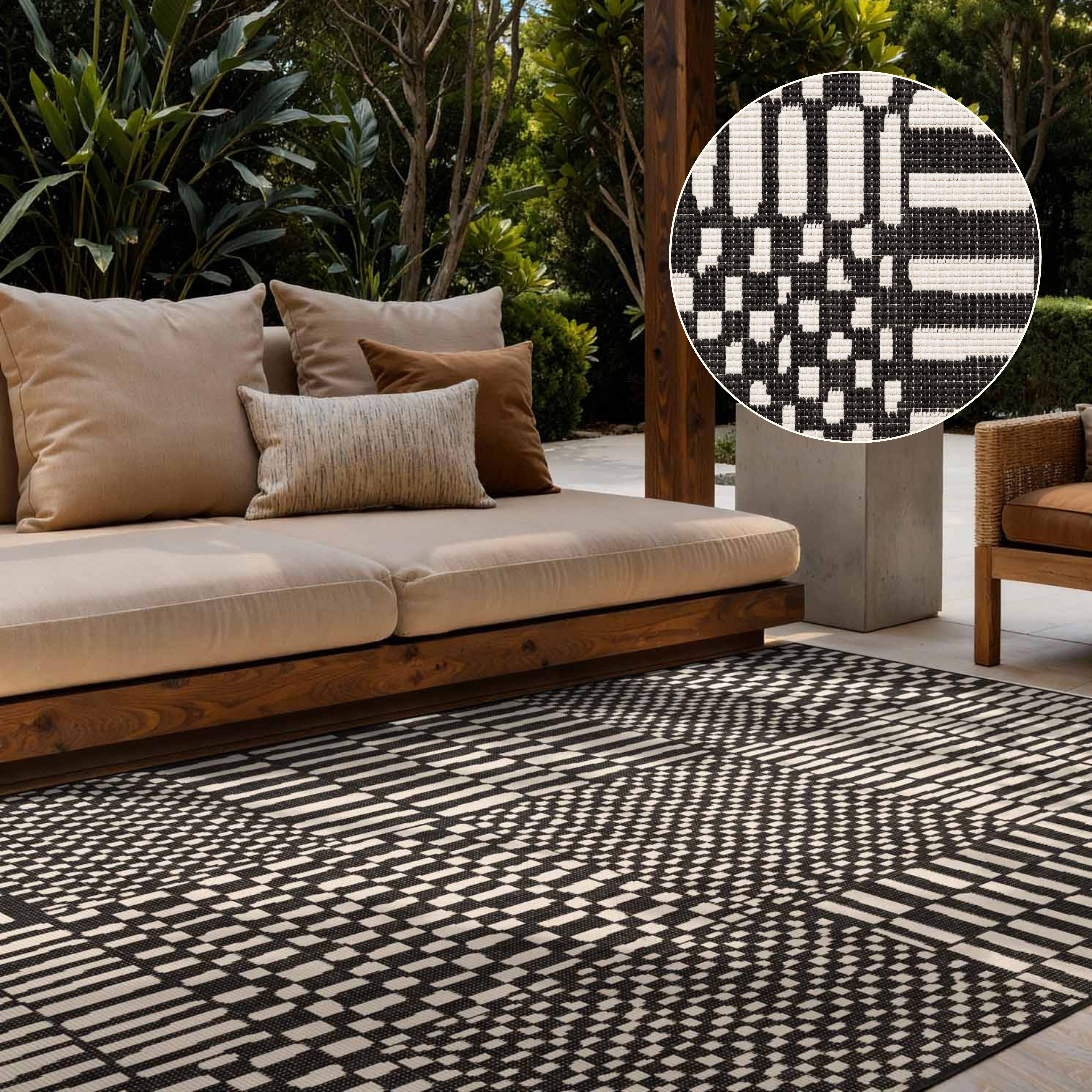 Ted Baker Teppich Barkham, Wendeteppich, rechteckig, Höhe: 8 mm, Designteppich, Wetterfest, Pflegeleicht, Modern, Wohnzimmer, Terrasse