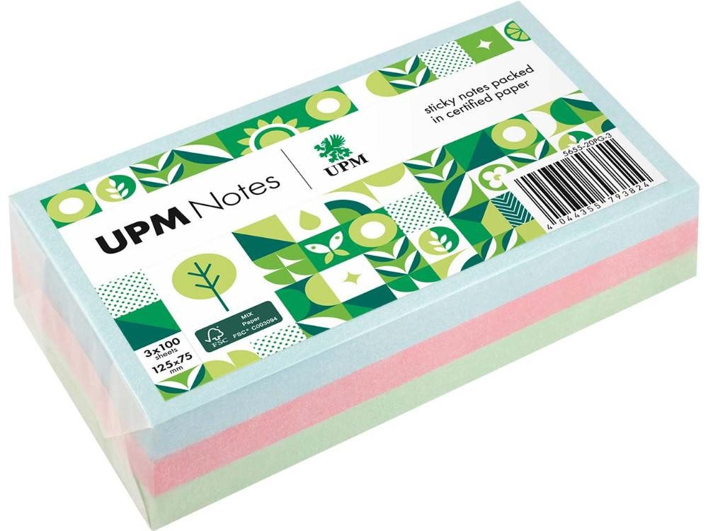 upm Haftnotizblock UPM Super Sticky Haftnotizen 'Pastellmix' 125 x 75