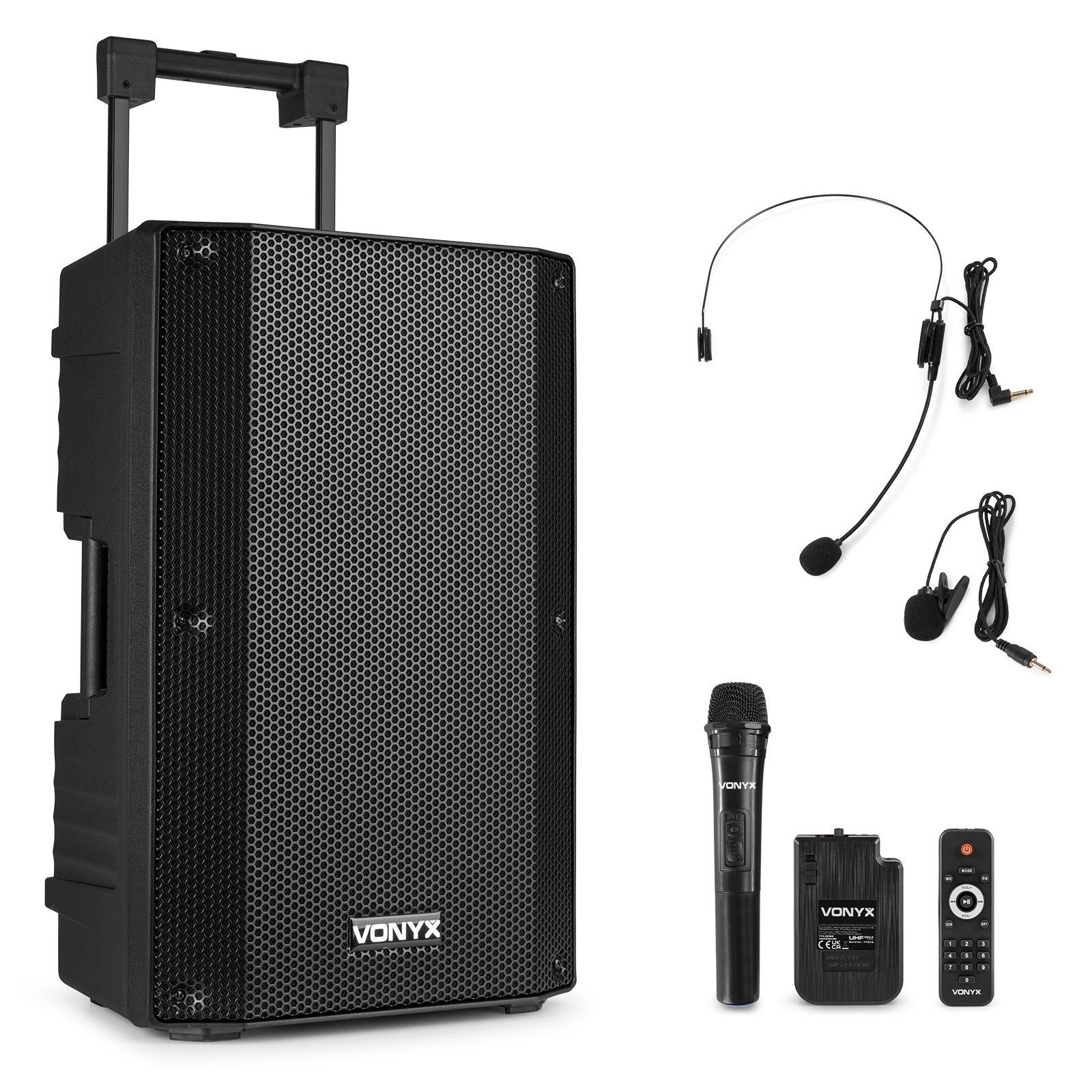 Vonyx Vonyx VSA500-BP 12" Tragbares Akku Lautsprecher System Einbaulautsprecher