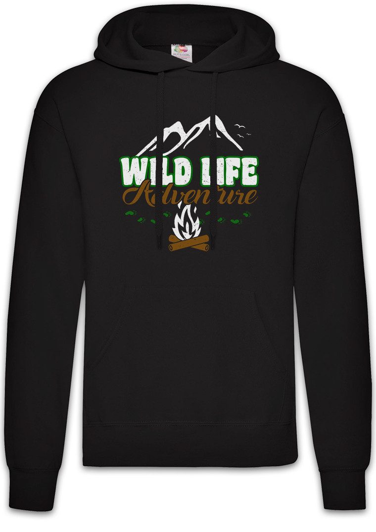 Urban Backwoods Hoodie Wild Life Adventure Logo Herren Hoodie Outdoor Trekking Wandern (1-tlg) Camping Zelten Nature Survival