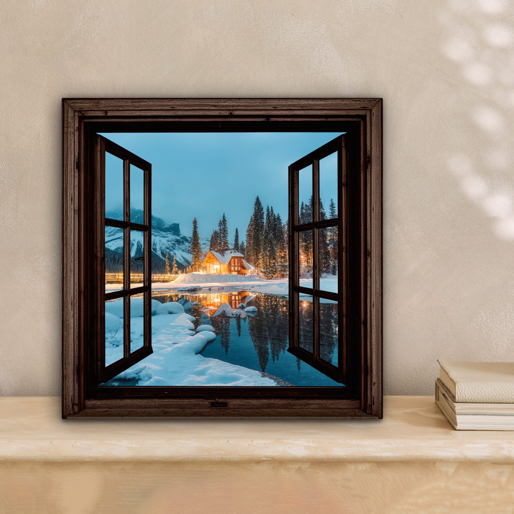 OneMillionCanvasses® Leinwandbild Durchblick - Winter - günstig online kaufen