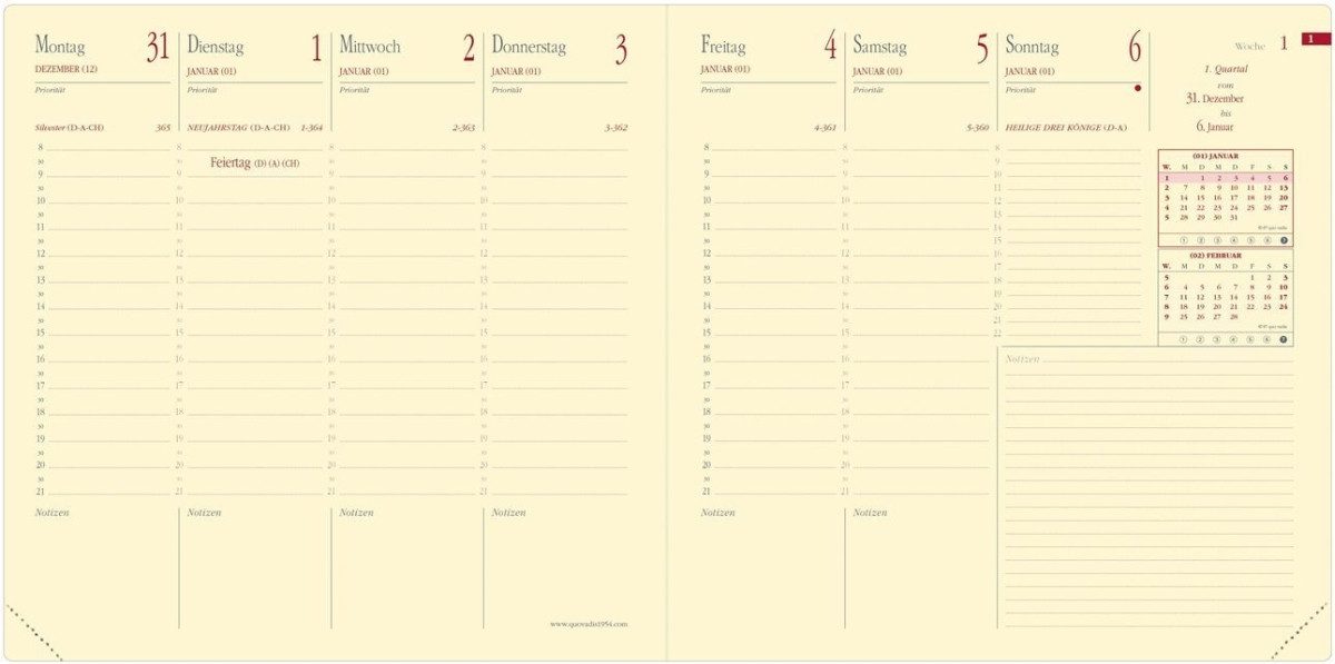 Buchkalender Buchkalender Executif Prestige 16x16cm Soho rosa 2026.