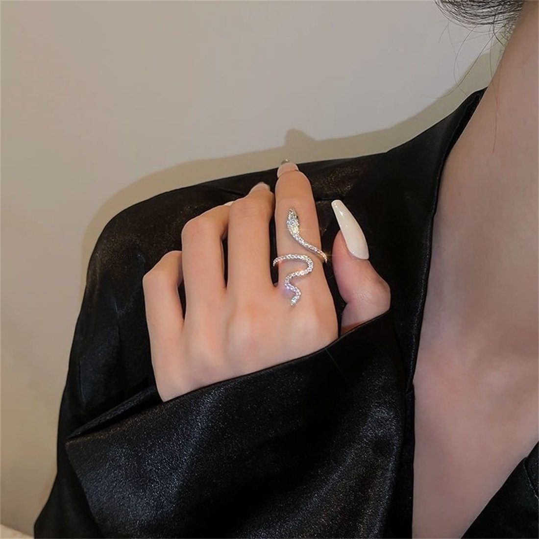 Stilvoller DAYUT Frauen Schlangenring, (1-tlg) für gedrehter Fingerring Geschenk
