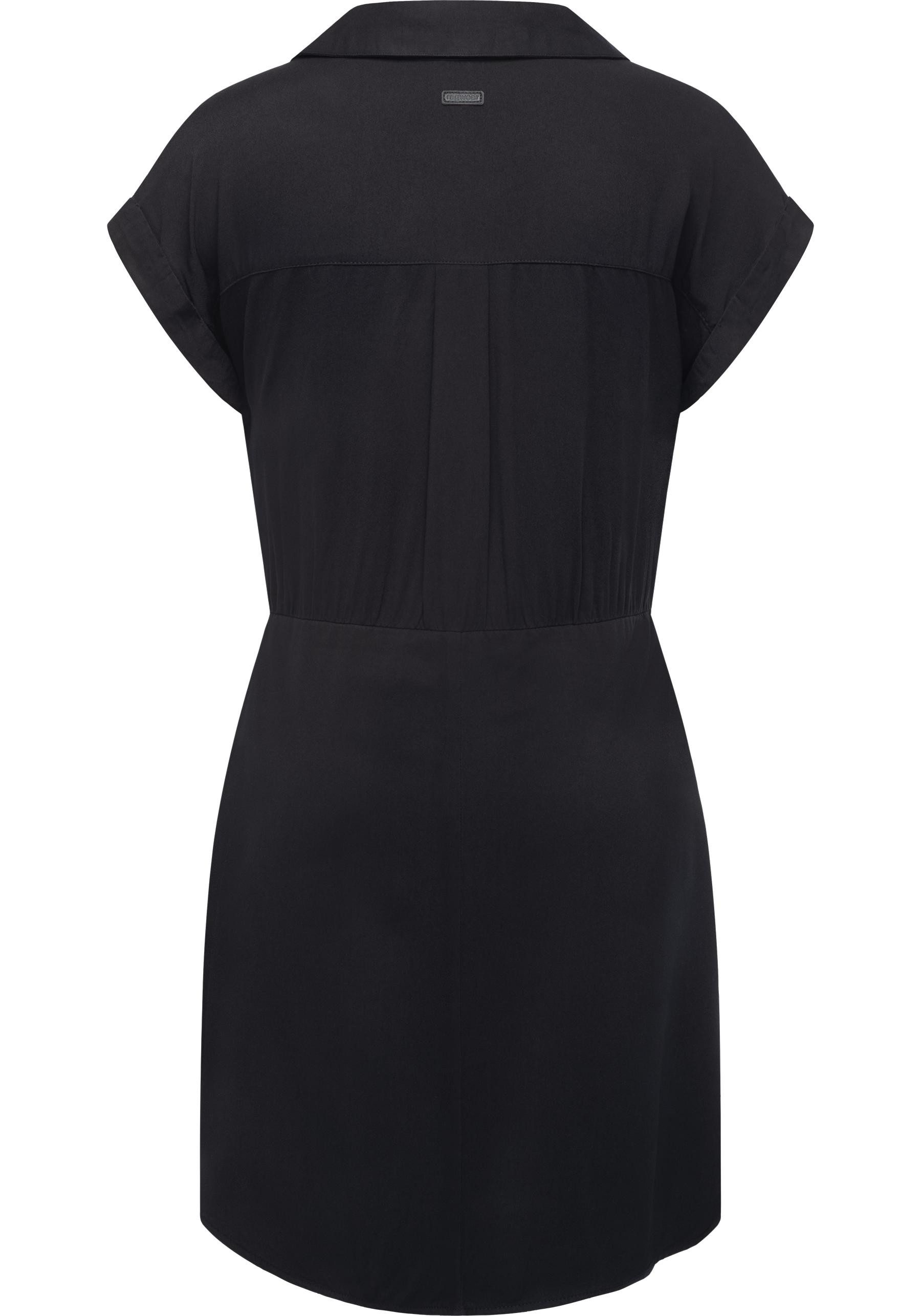 Ragwear Blusenkleid Bahaya stylisches Damen Sommerkleid mit Bindeband