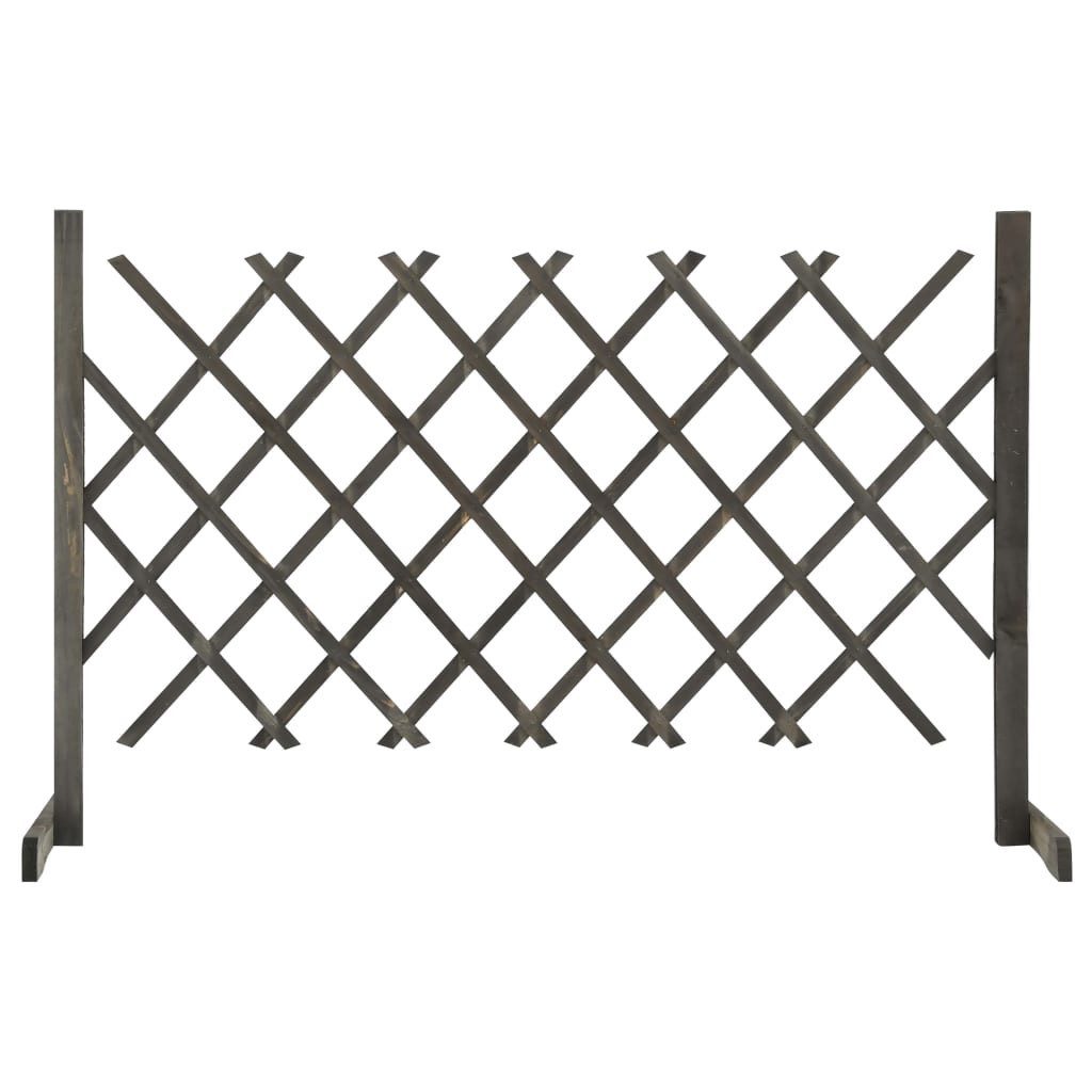 Gartentor Garten-Rankzaun Grau 120x90 cm Massivholz Tanne Holz