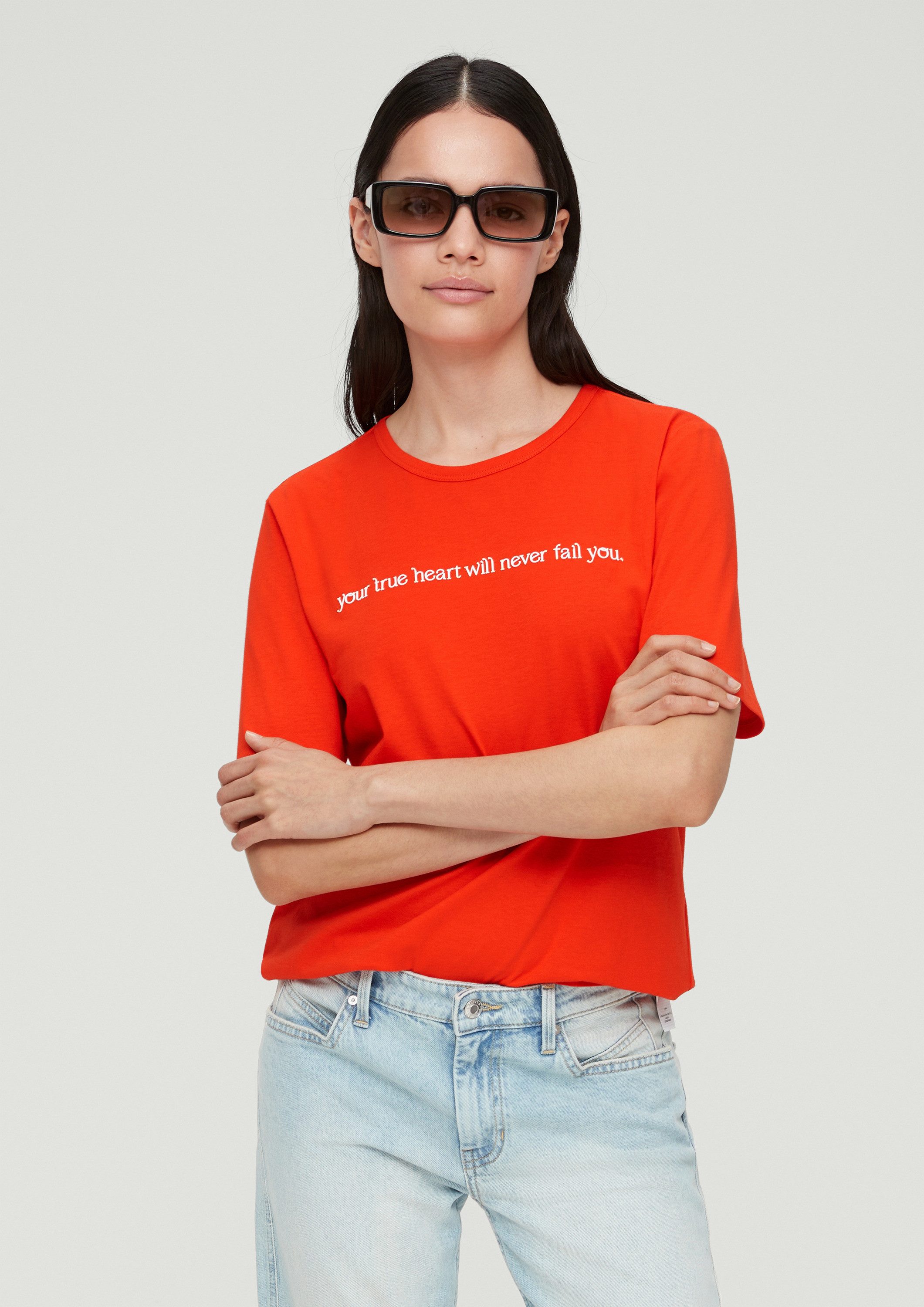 s.Oliver Kurzarmshirt T-Shirt T-Shirt mit Frontprint