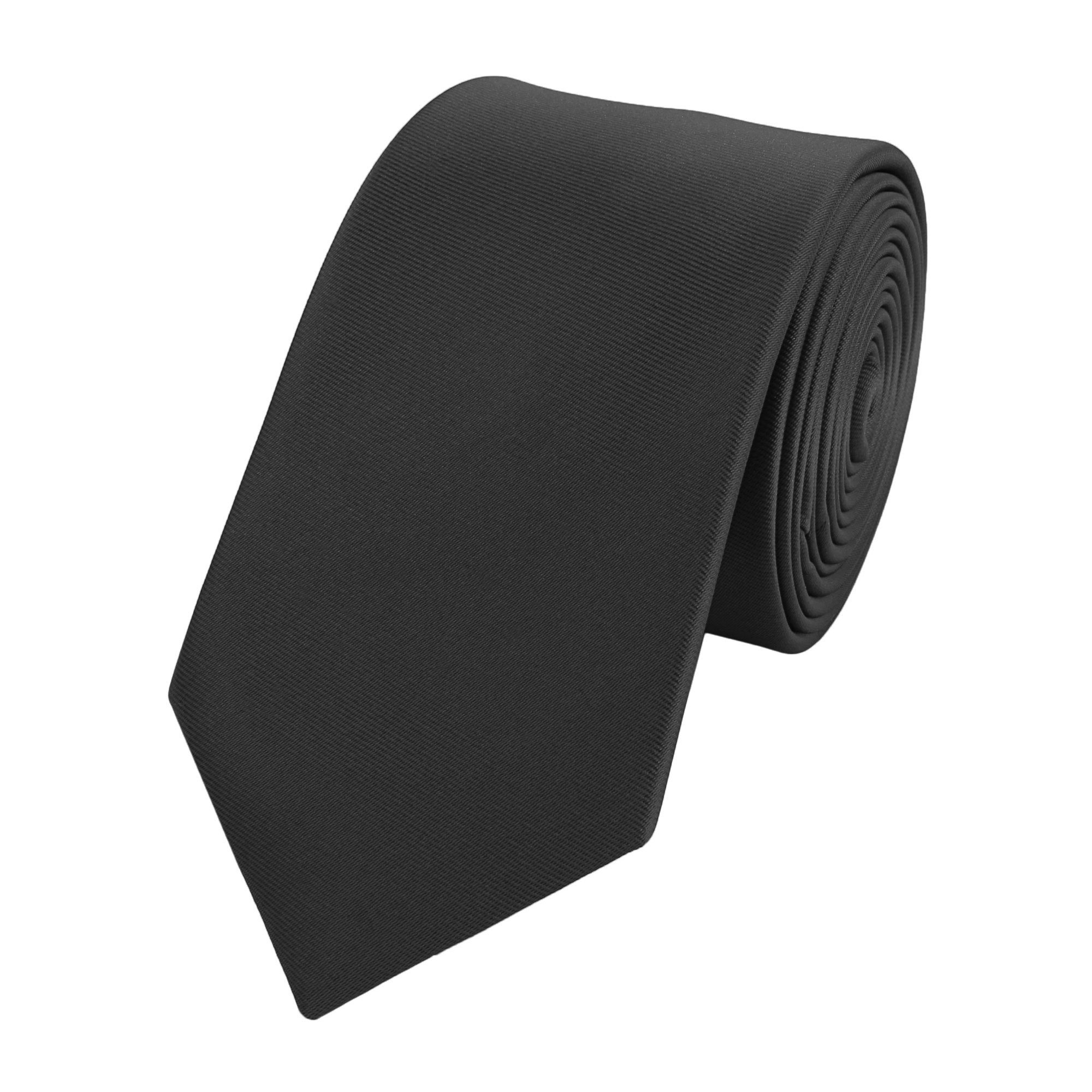 Krawatte Einfarbige Herren Schlips - Unicolor Krawatten in 6cm Breite