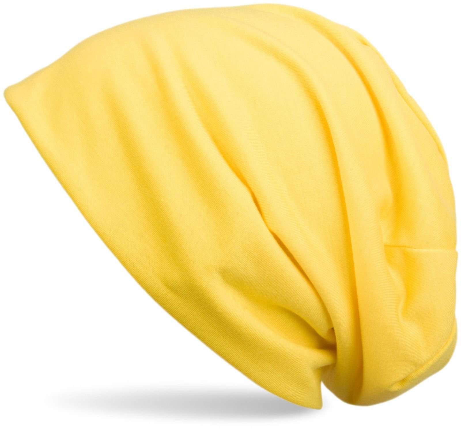 Beanie Beanie styleBREAKER Uni Gelb Mütze Slouch (1-St)