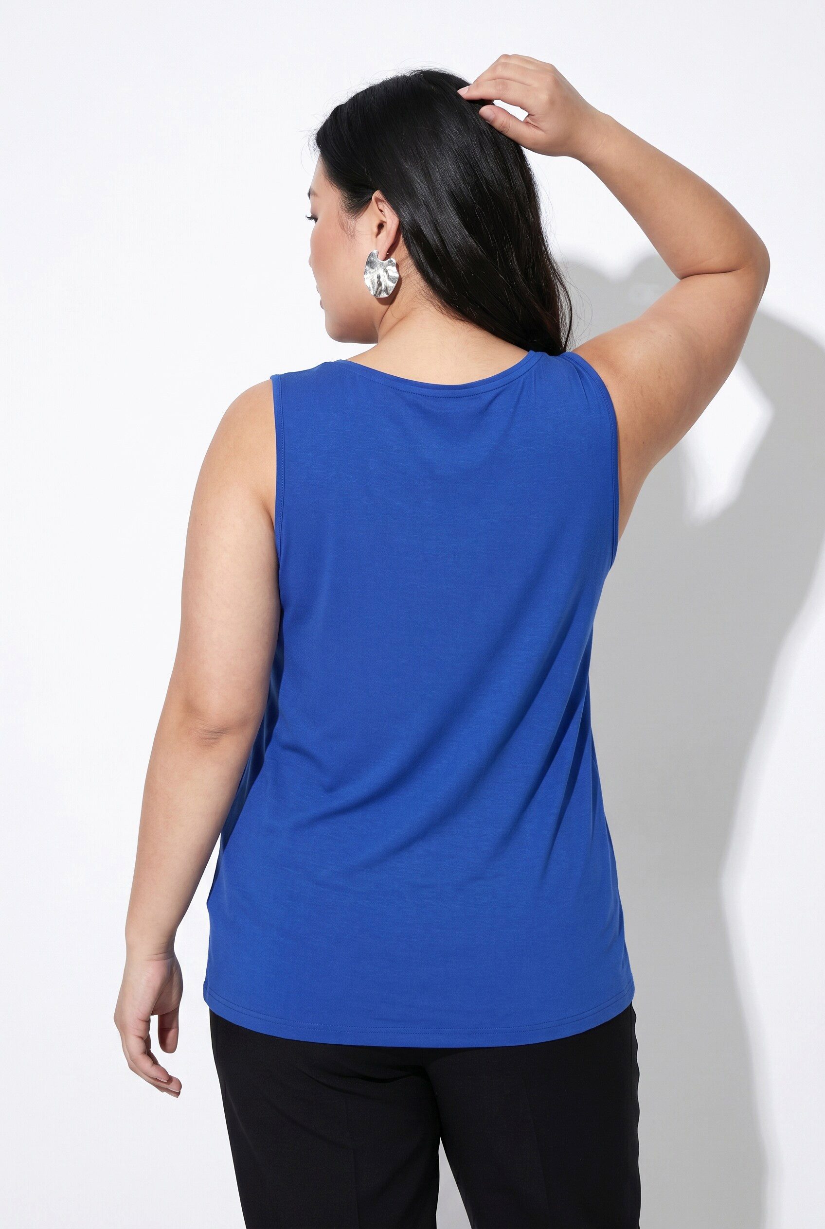 Ulla Popken Longtop Top Stretch Seitenschlitze Crêpe-Qualität