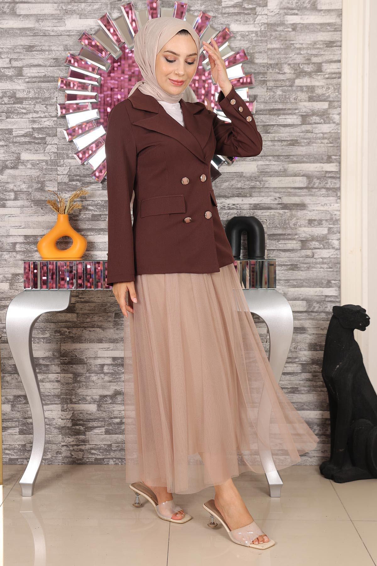 MODAMİHRAM Tunikakleid Jacke und Tüllrock Set günstig online kaufen