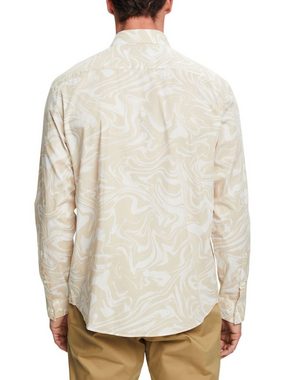 Esprit Collection Businesshemd Hemd mit wellenförmigem Retro-Print