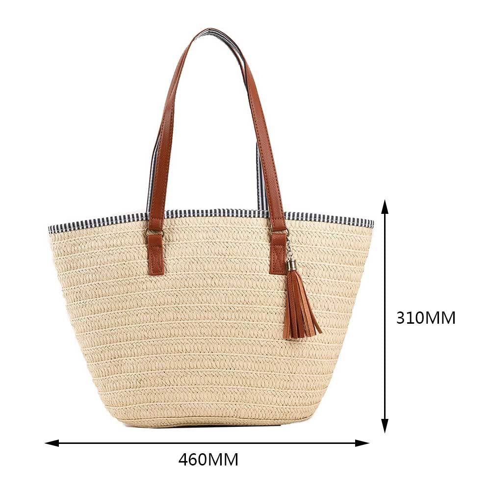 Coonoor Strandtasche Stroh Strand Schultertasche Tasche,Damen günstig online kaufen