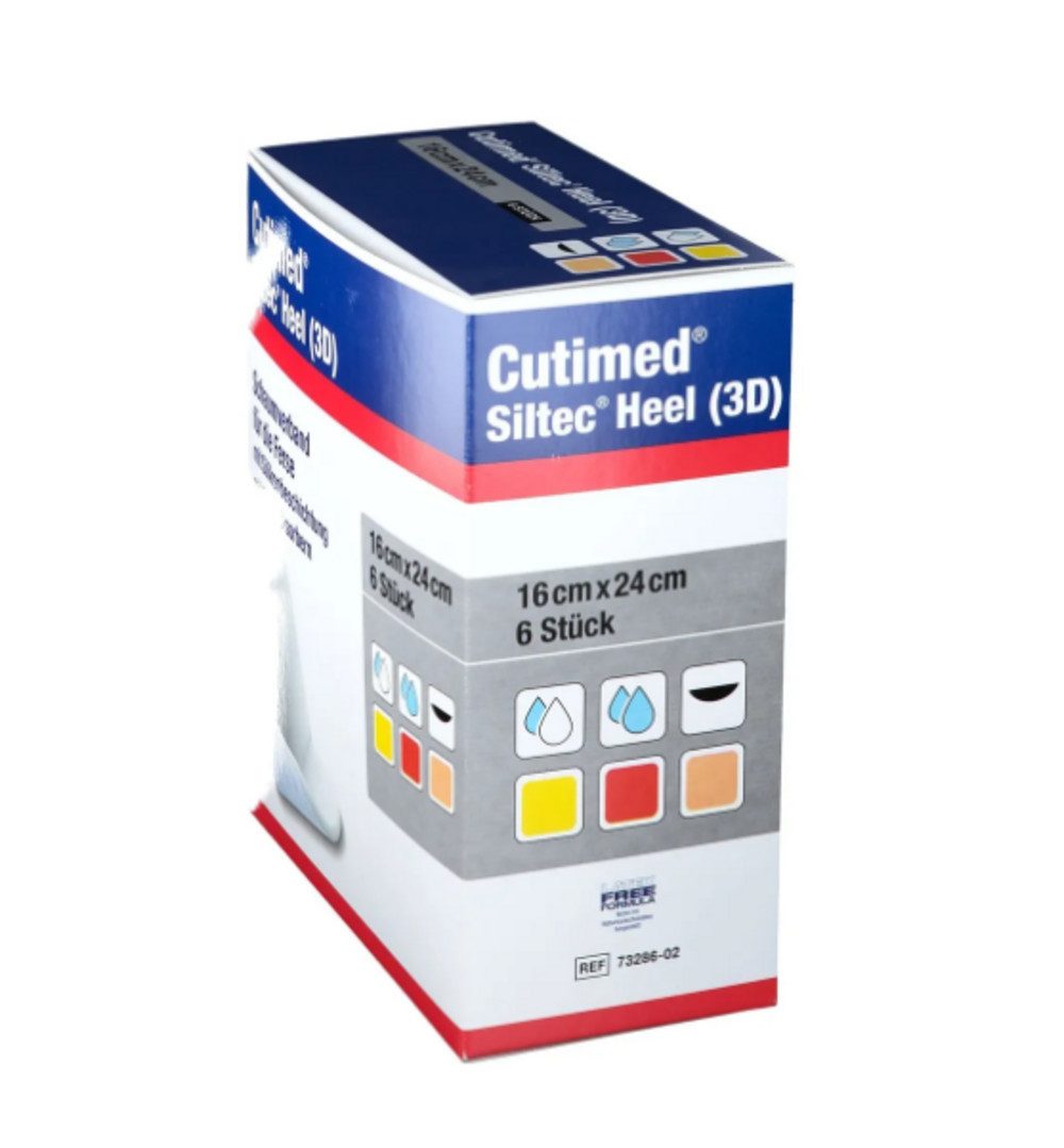 BSN medical GmbH Wundpflaster CUTIMED Siltec Heel 3D 16x24 cm Kompressen (Spar Set, 1 St., Wundheilung unterstützen, Feuchtes Wundmilieu fördern), Hautfreundliche Wundversorgung