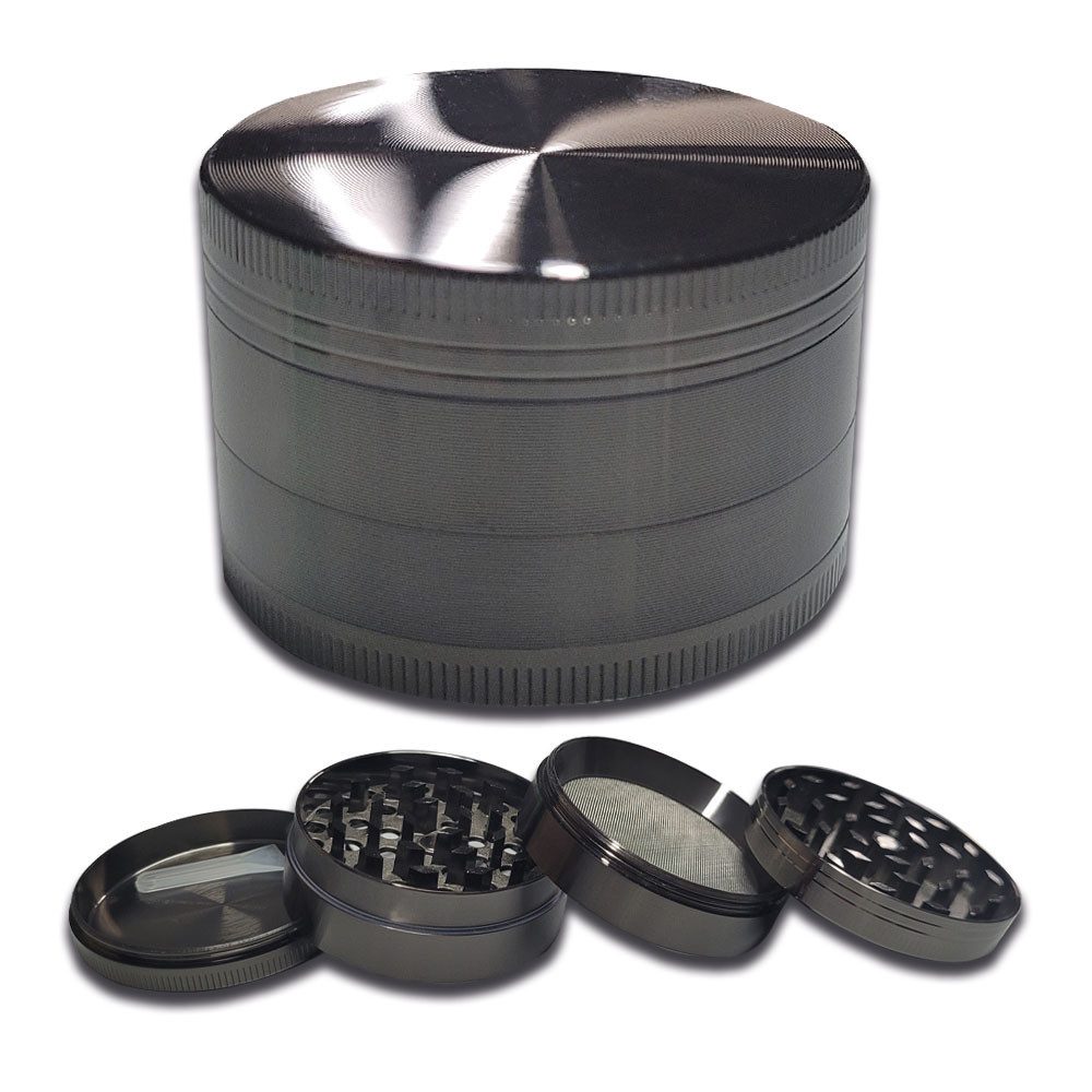 Coumo Grinder Grinder Crusher, Alu Anhrazit, ⌀ 4,8 cm, Kräutermühle