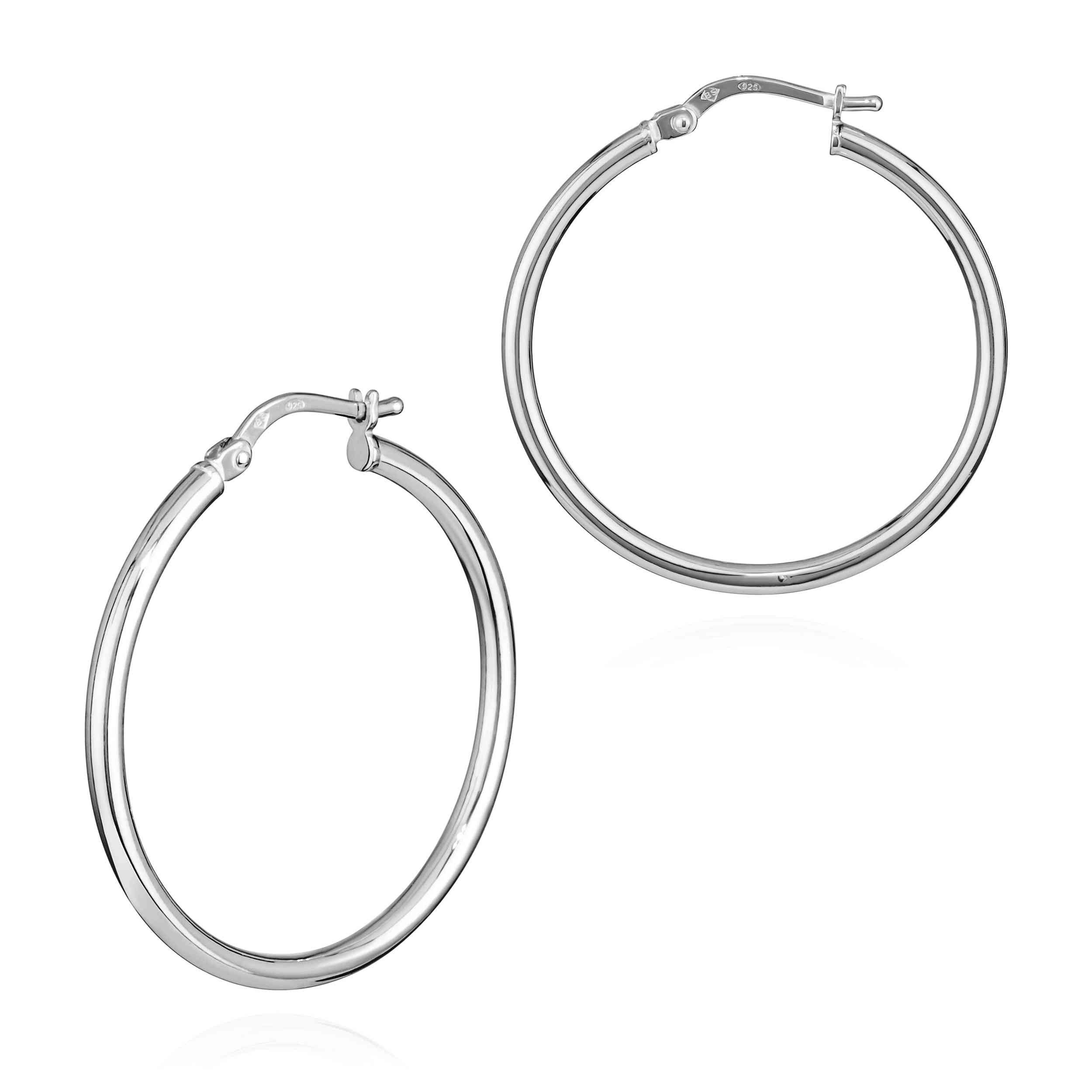 NKlaus Klappcreolen Paar 30mm Creolen 925 günstig online kaufen