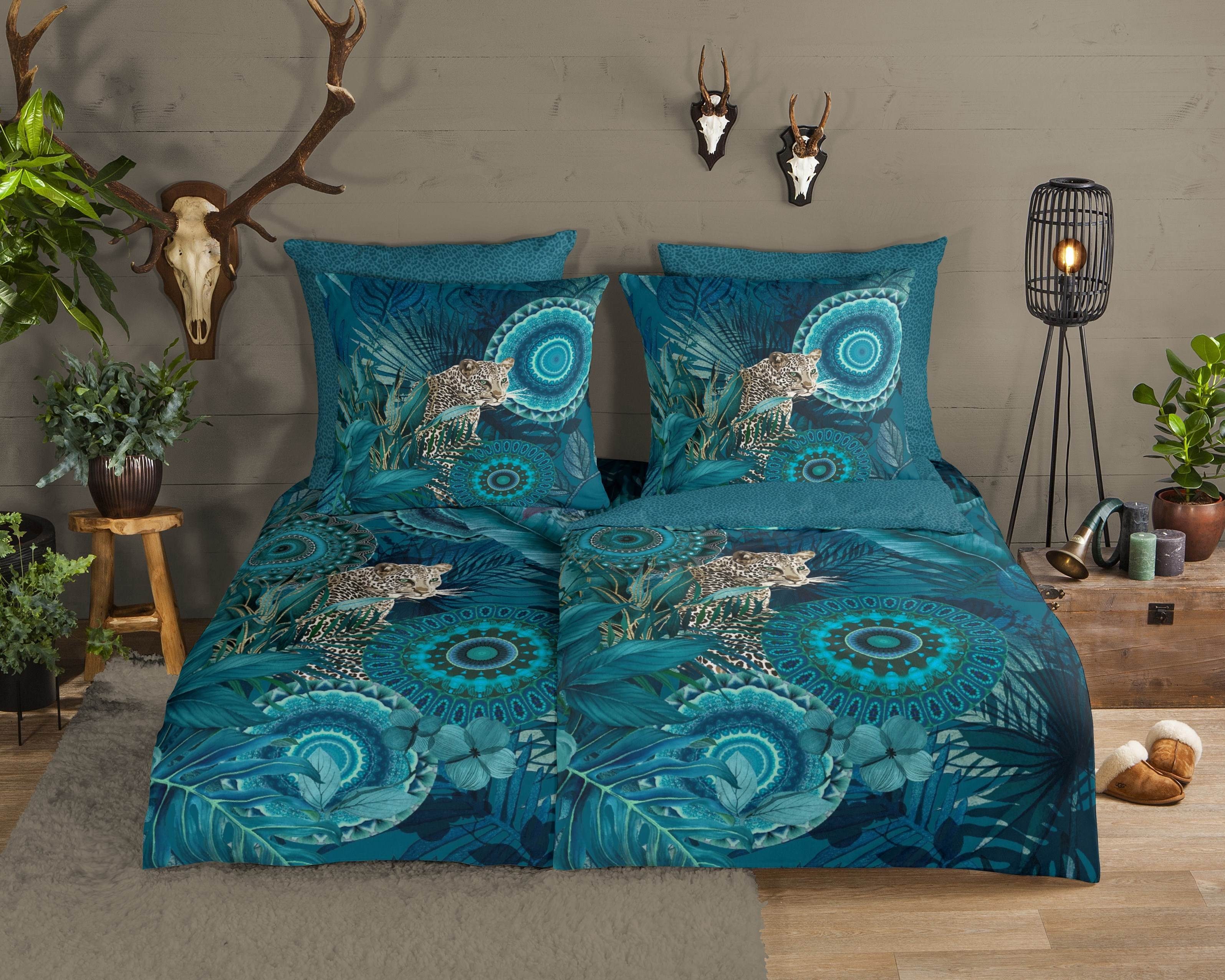 hip Bettwäsche hip Flanell Bettwäsche 135x200 Alvise Leopard Mandala Wende günstig online kaufen