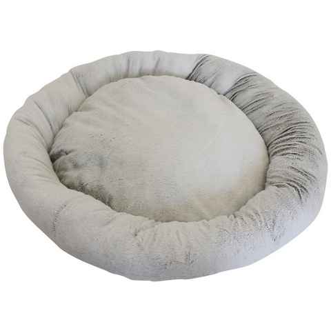 ABUKI Tierbett Donut, Vlies aus 100% Polyester, BxLxH: 100x100x20 cm, hellgrau