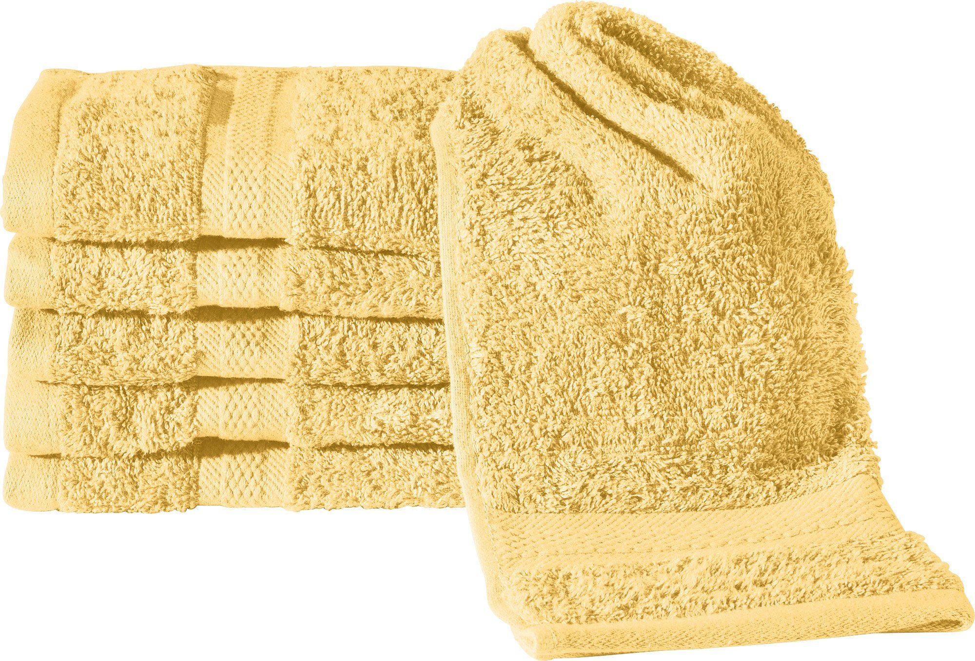 REDBEST Gästehandtuch Gästetuch "Chicago" 6er-Pack, Frottier, Walk-Frottier Uni
