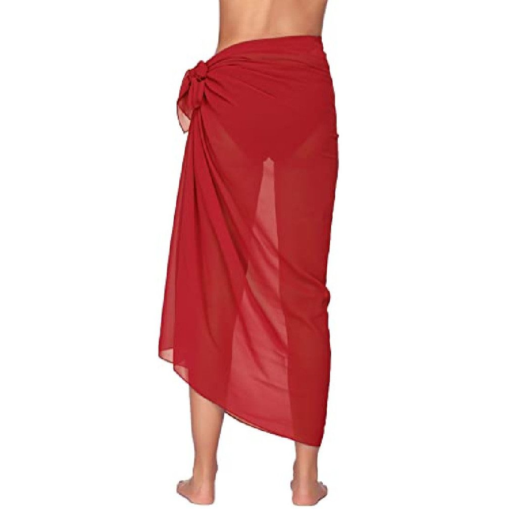 Agger Strandrock Strand-Sarong für Damen, Transparenter bikini tuch,Wickeltuch Wickelrock oder Bikini Cover-up,sommerlicher Strand- und Urlaubsschutz