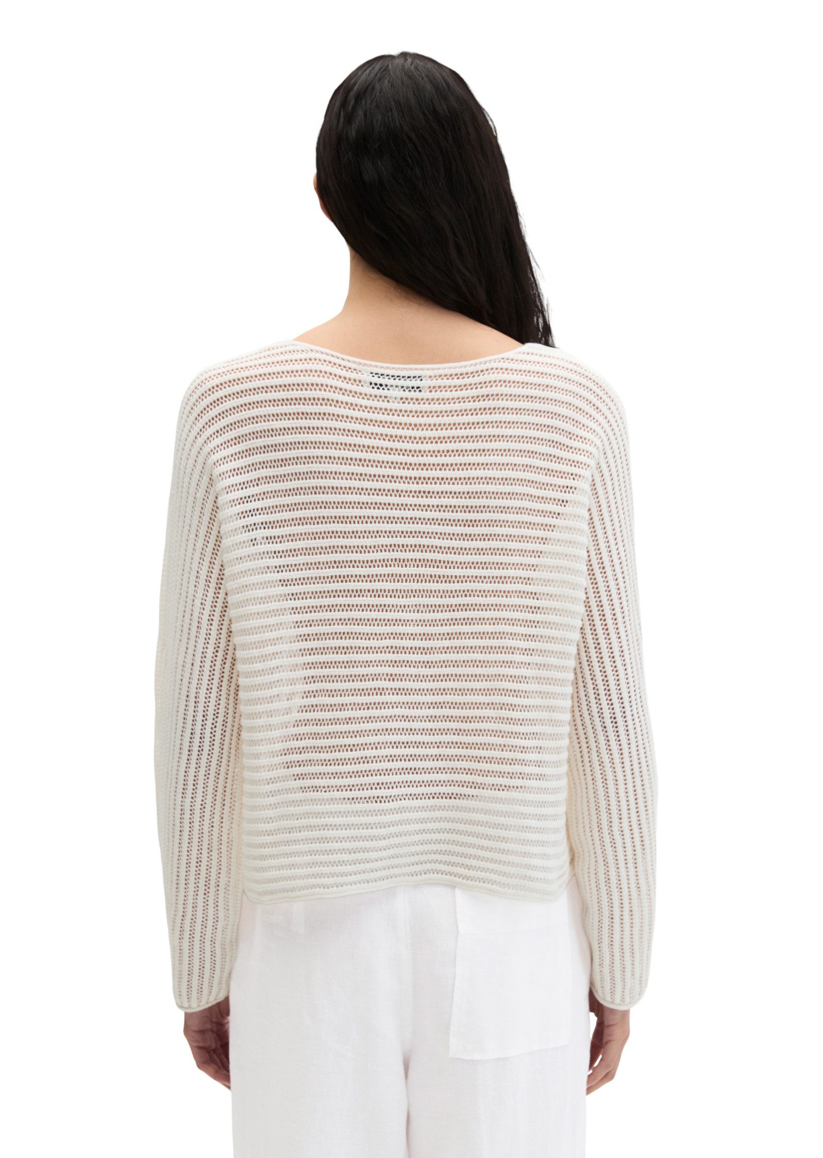 Marc O'Polo Strickpullover aus Bio-Baumwolle-Leinen-Mix