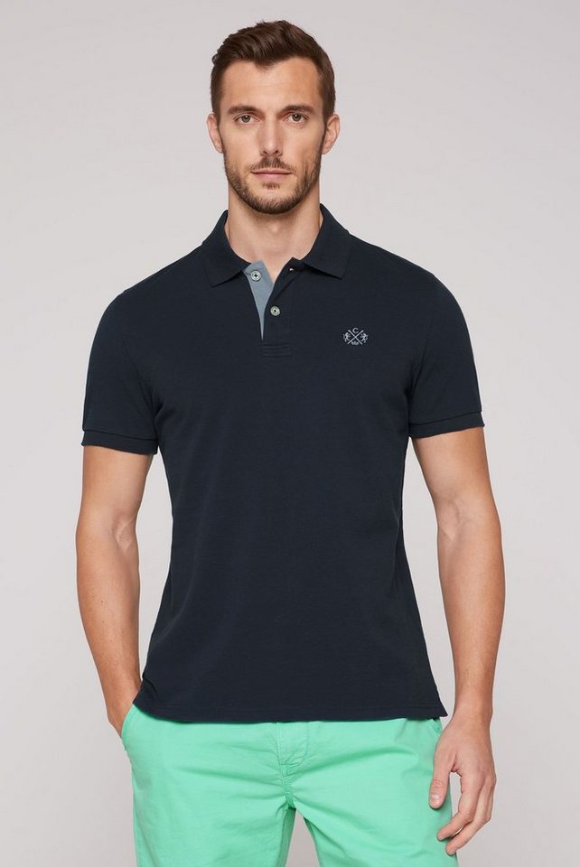 CAMP DAVID Poloshirt mit Stickerei, Aus reiner Baumwolle