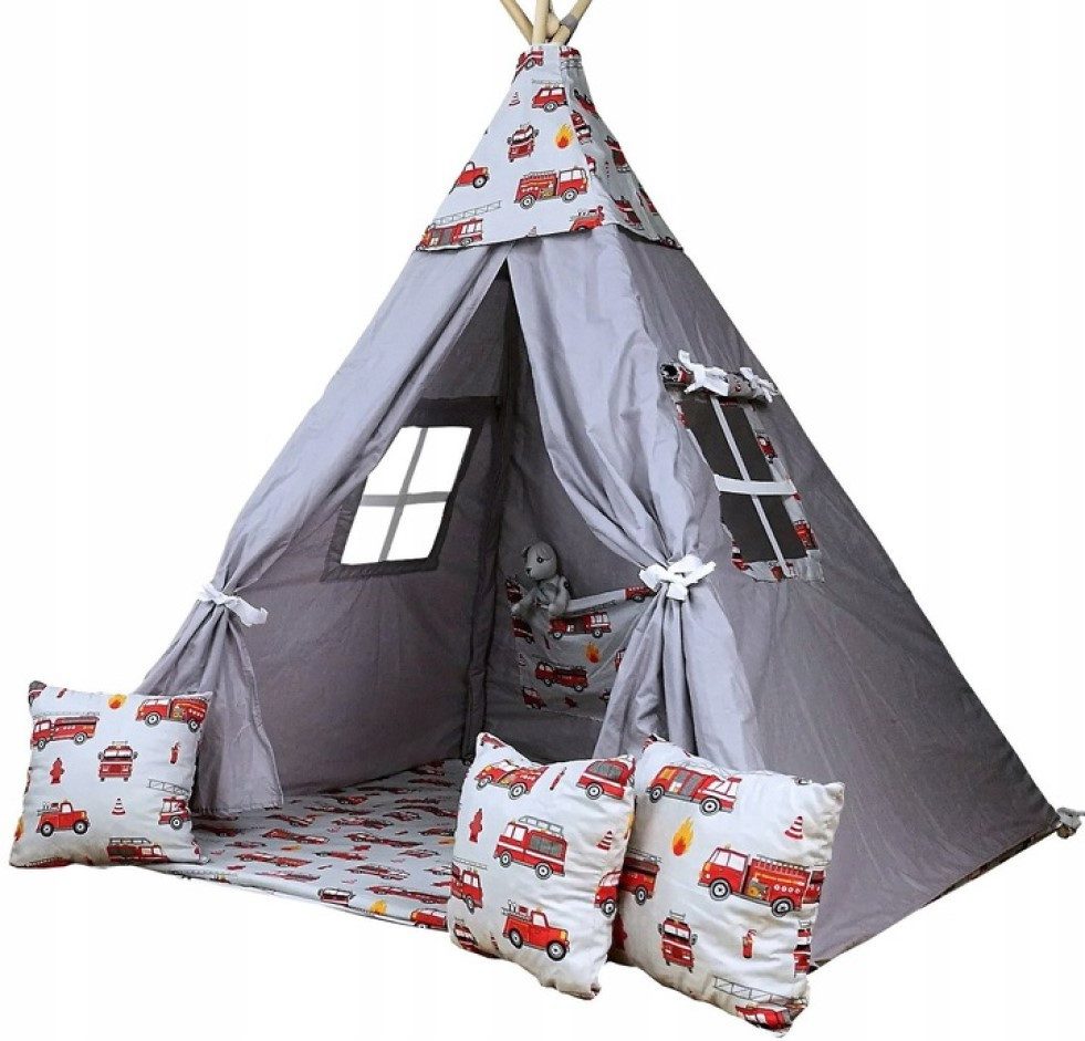Pamek Spielzelt Spielzelt Tipi für Kinder Bodenmatte Kissen +Stabilisator ( günstig online kaufen