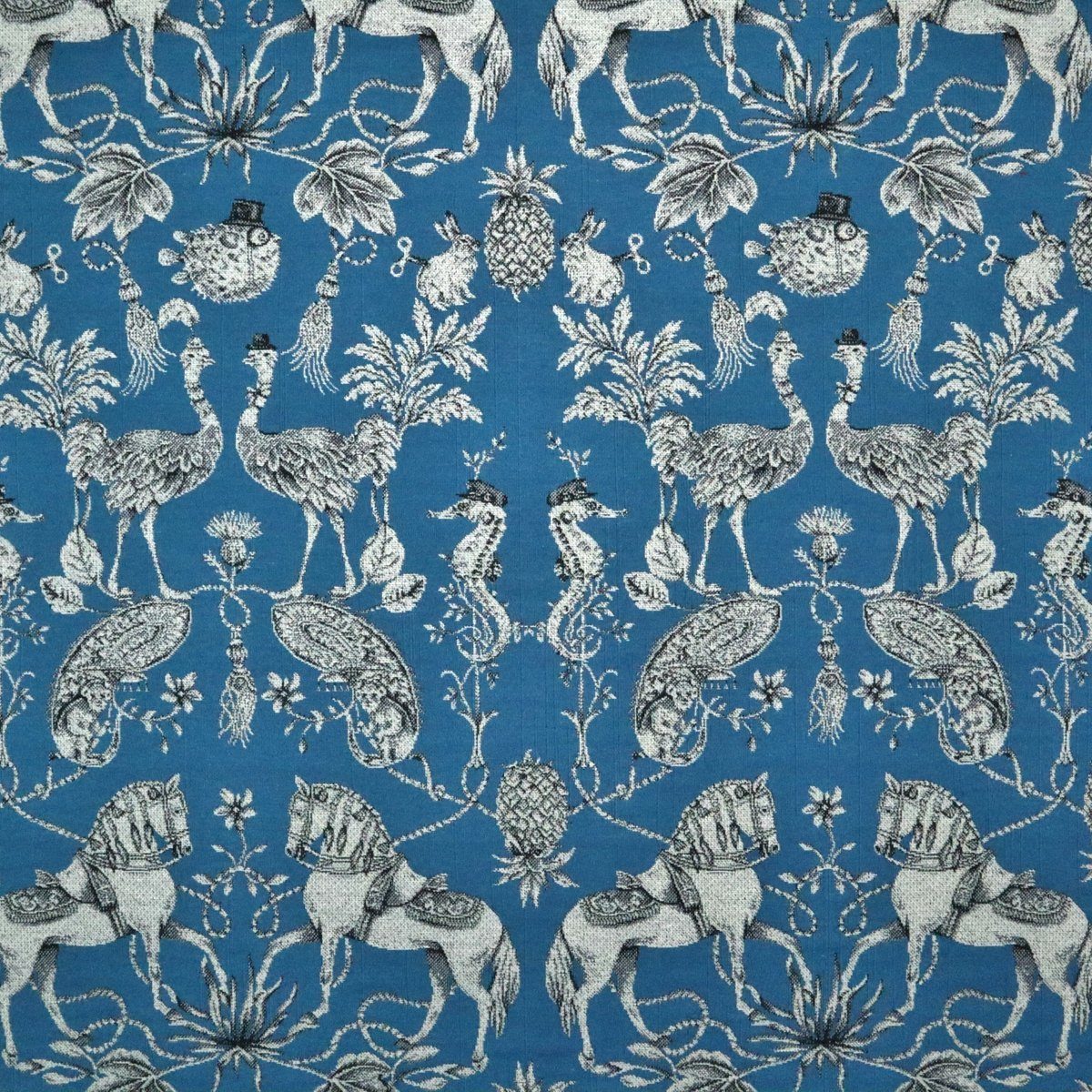 Thumbnail - Stofferia Stoff Polsterstoff Gobelin Remondini Dunkelblau, Breite 140 cm, Meterware